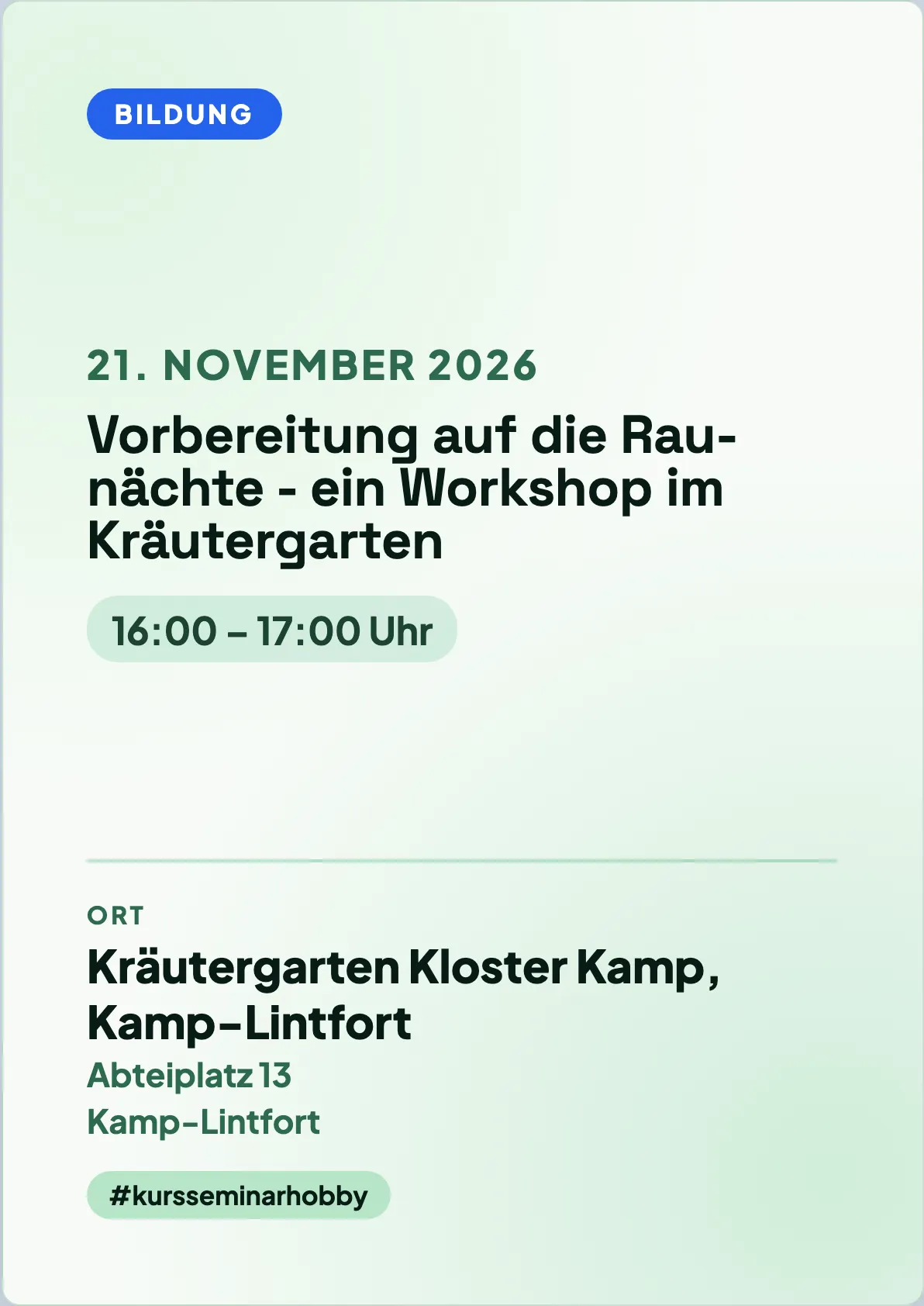 Veranstaltungsflyer