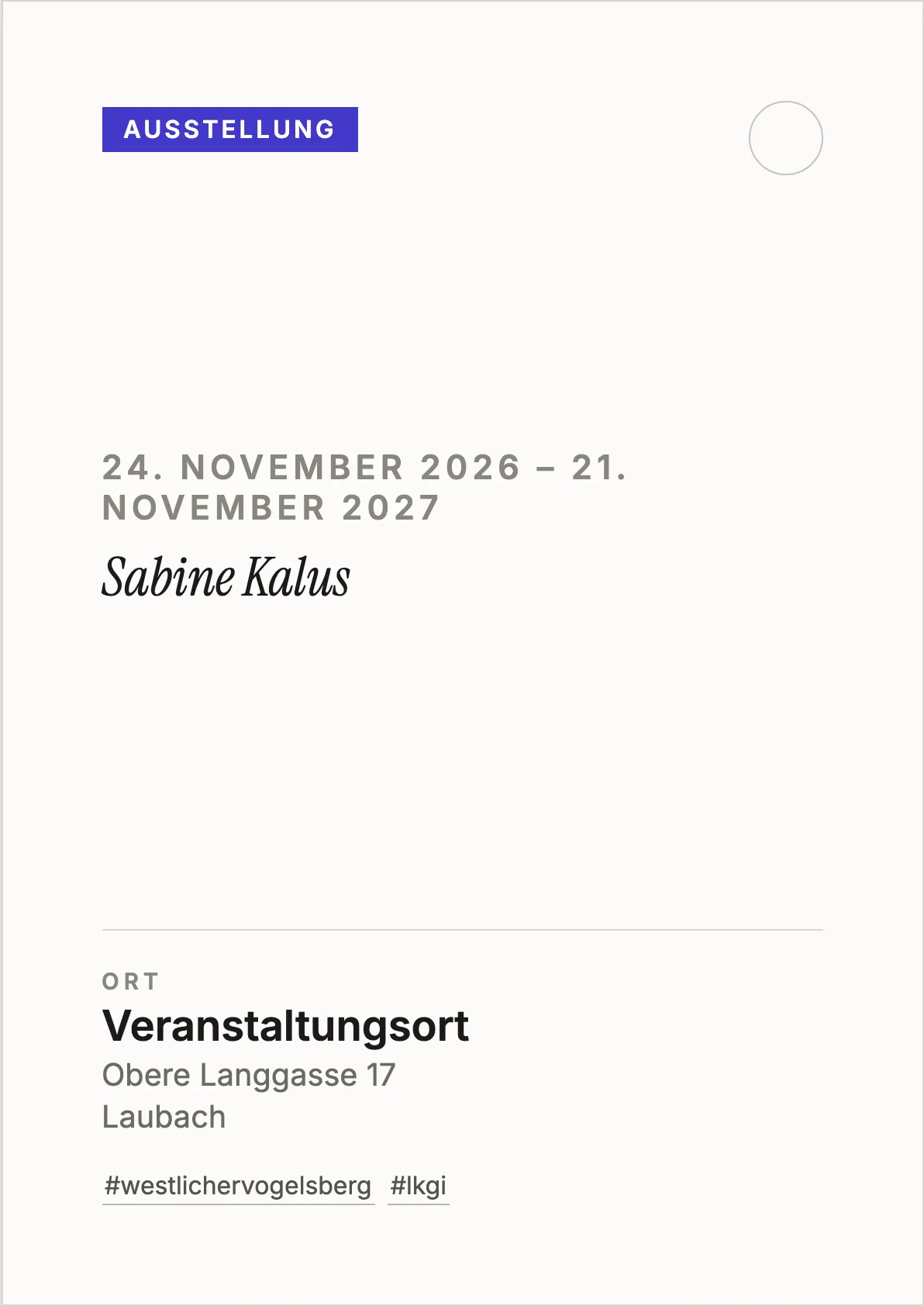 Veranstaltungsflyer