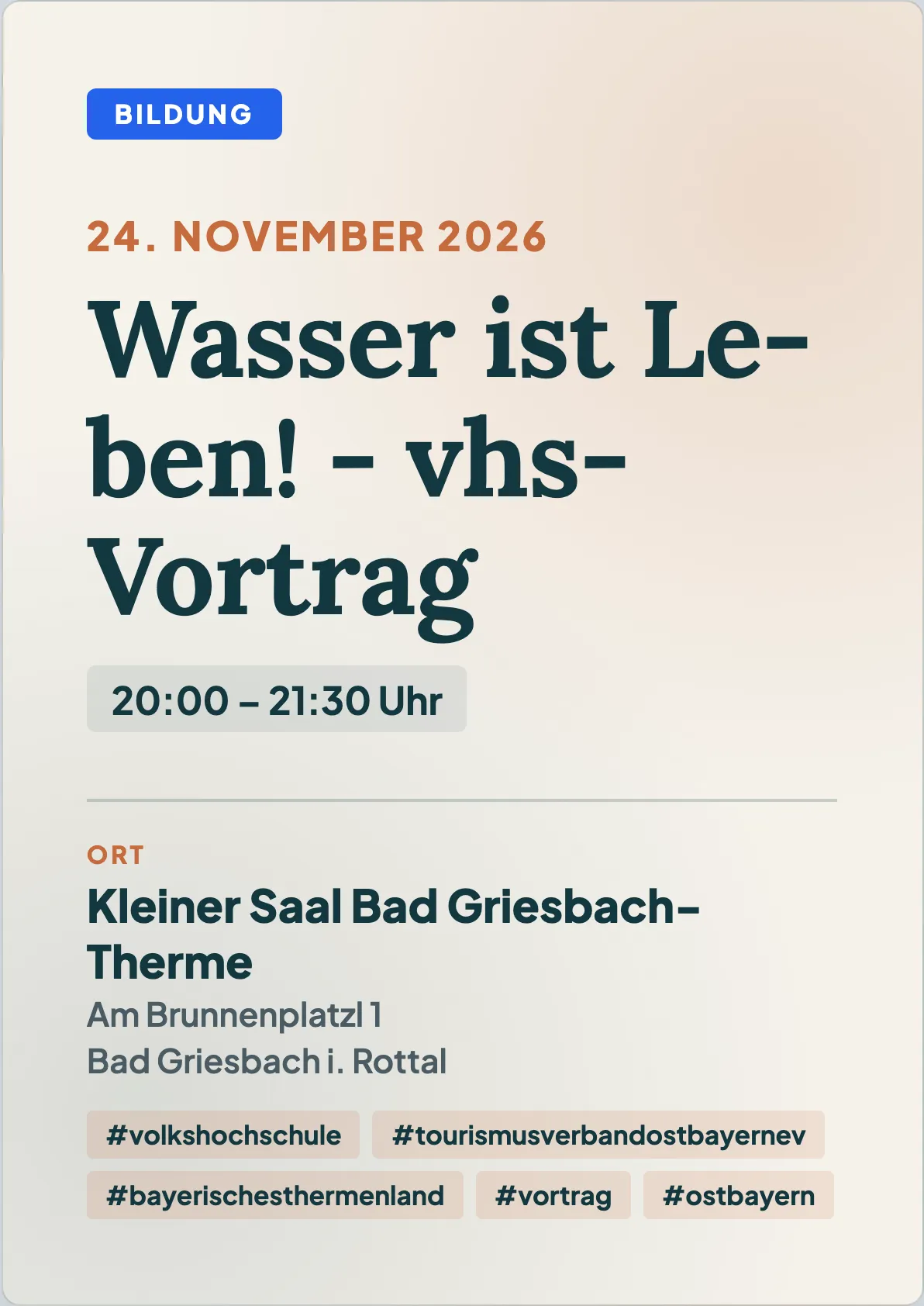 Veranstaltungsflyer