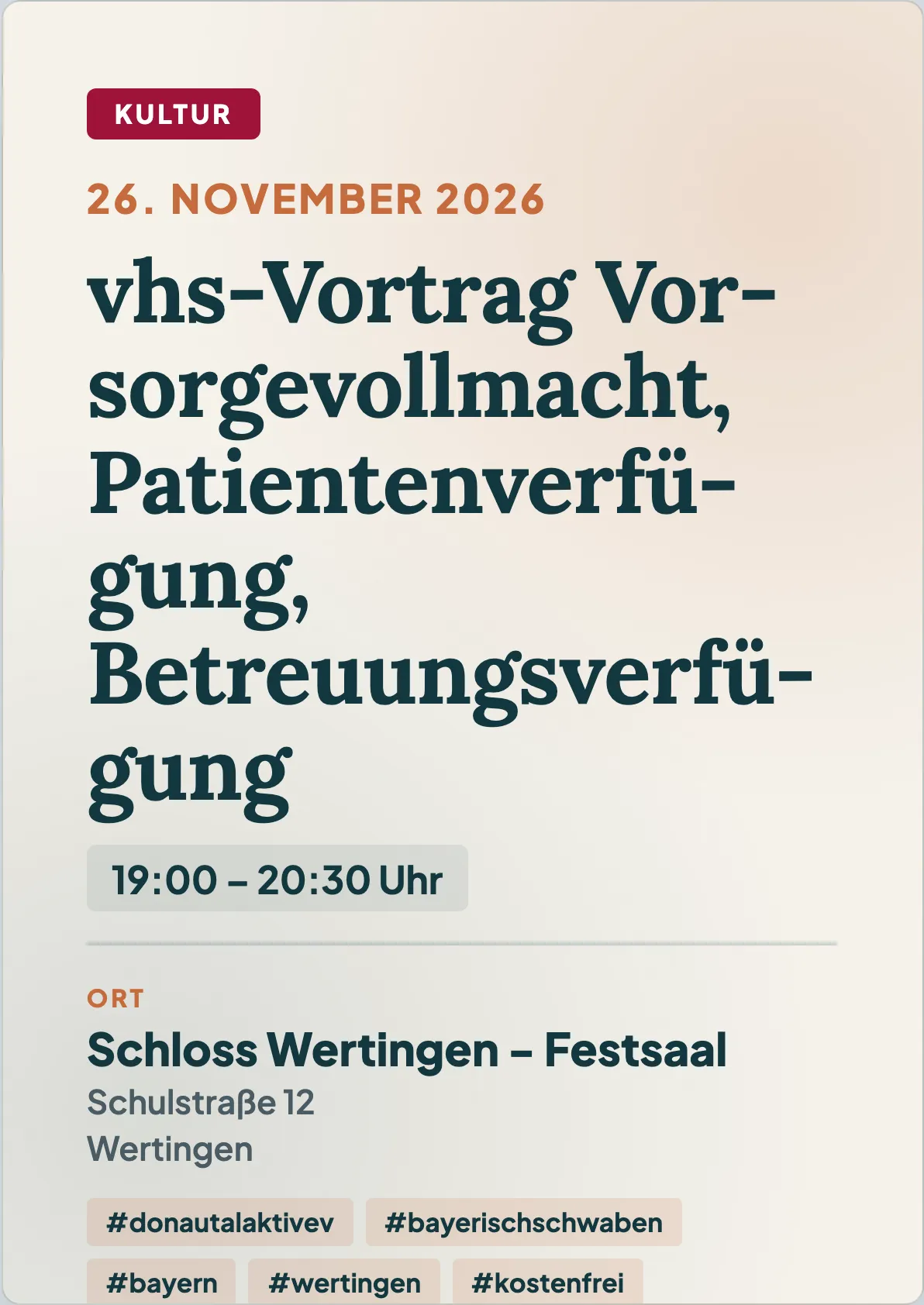 Veranstaltungsflyer