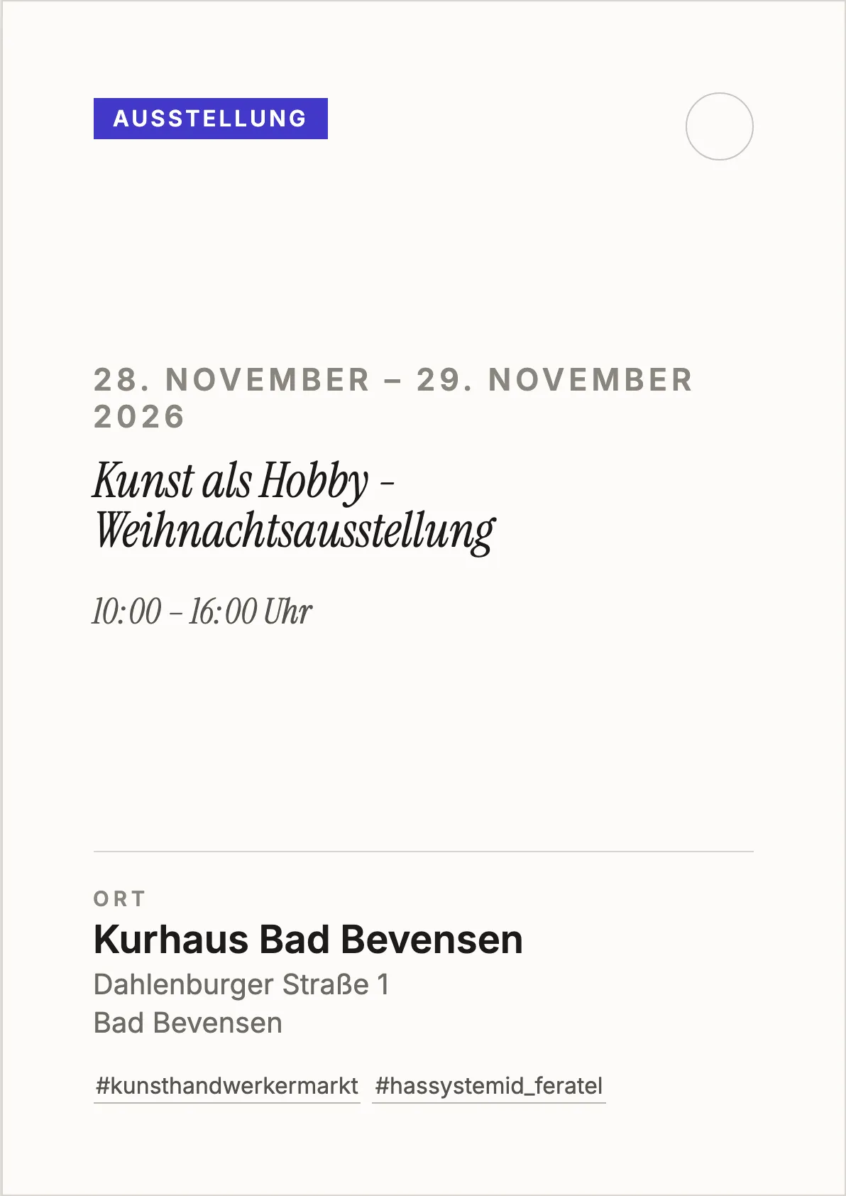 Veranstaltungsflyer