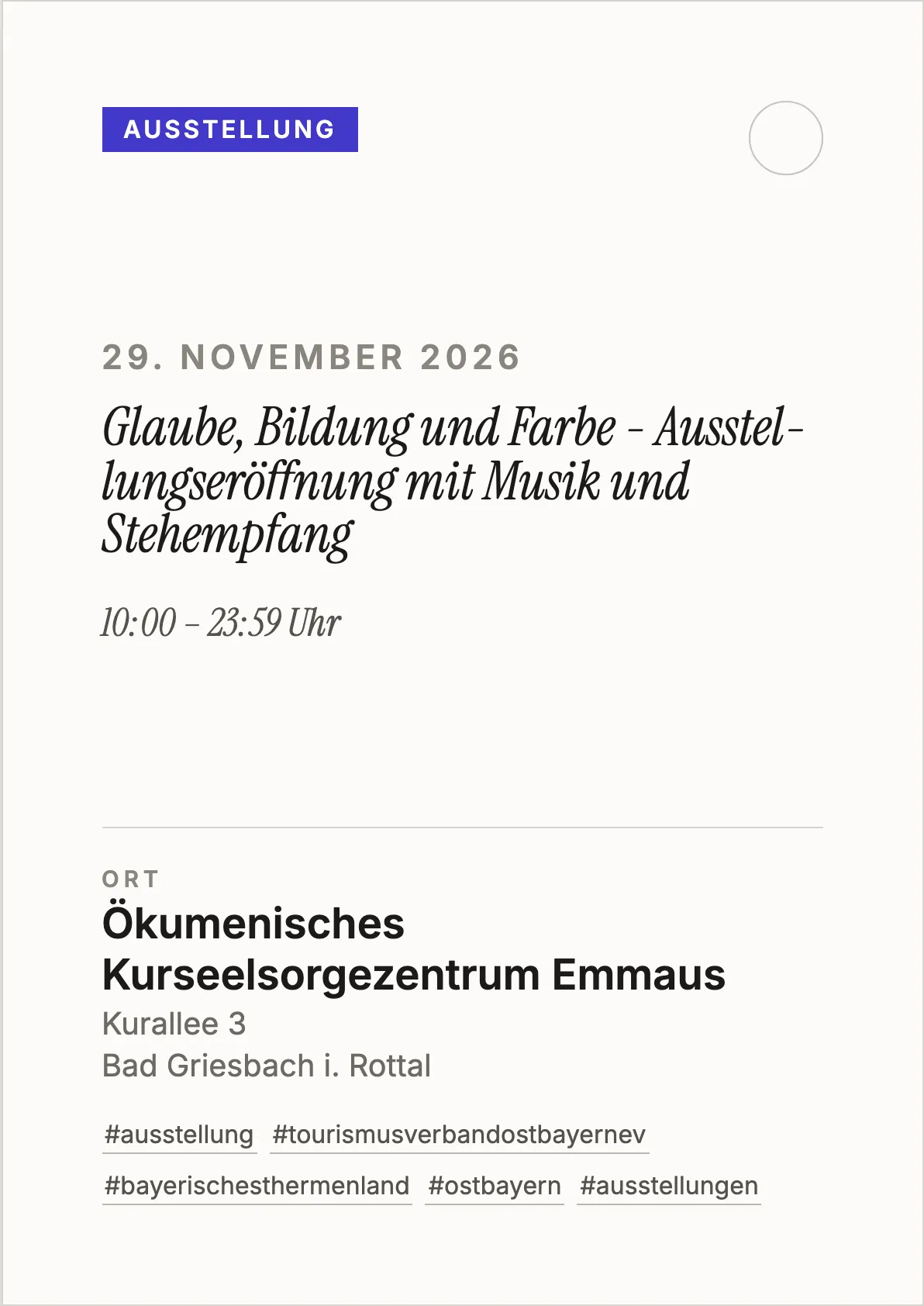 Veranstaltungsflyer