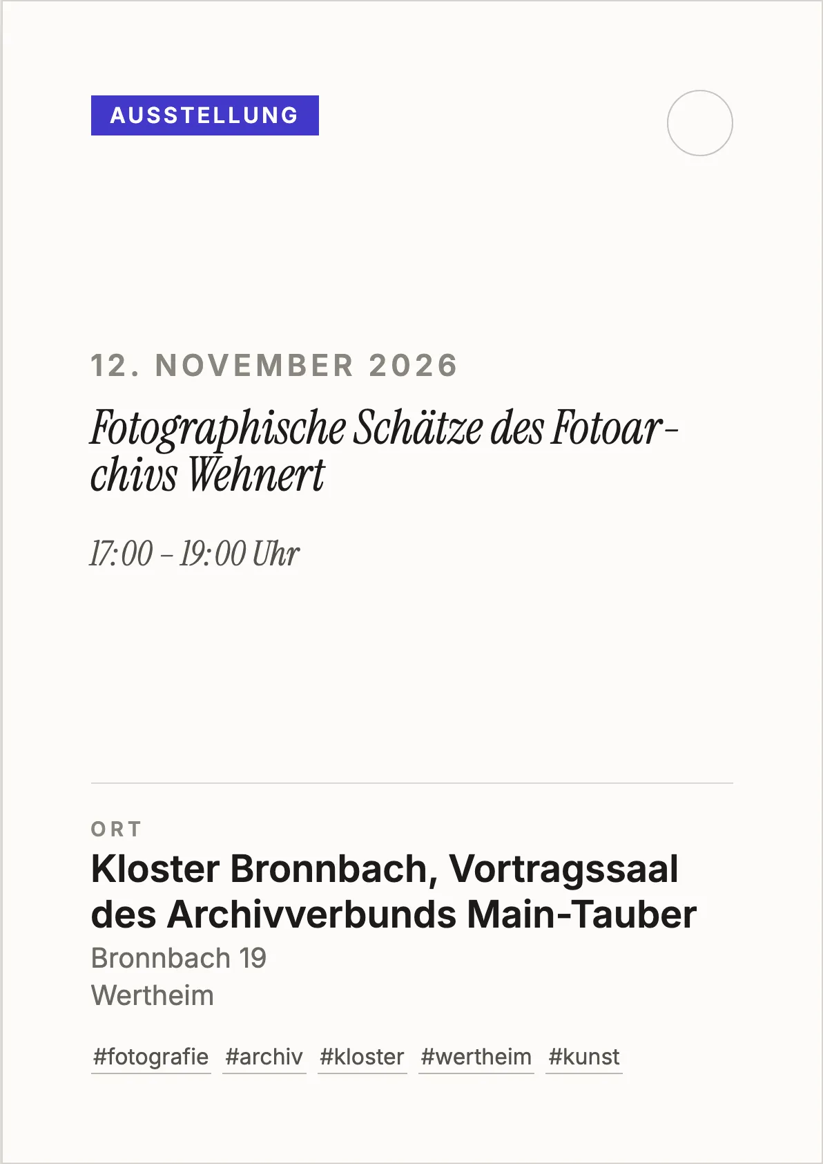 Veranstaltungsflyer