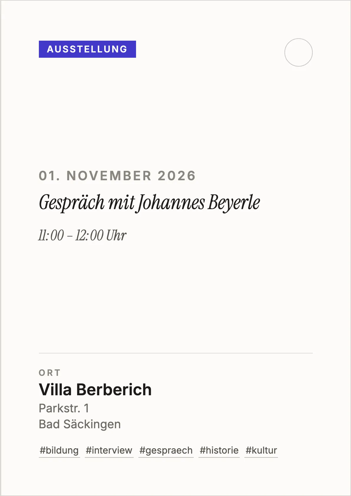 Veranstaltungsflyer