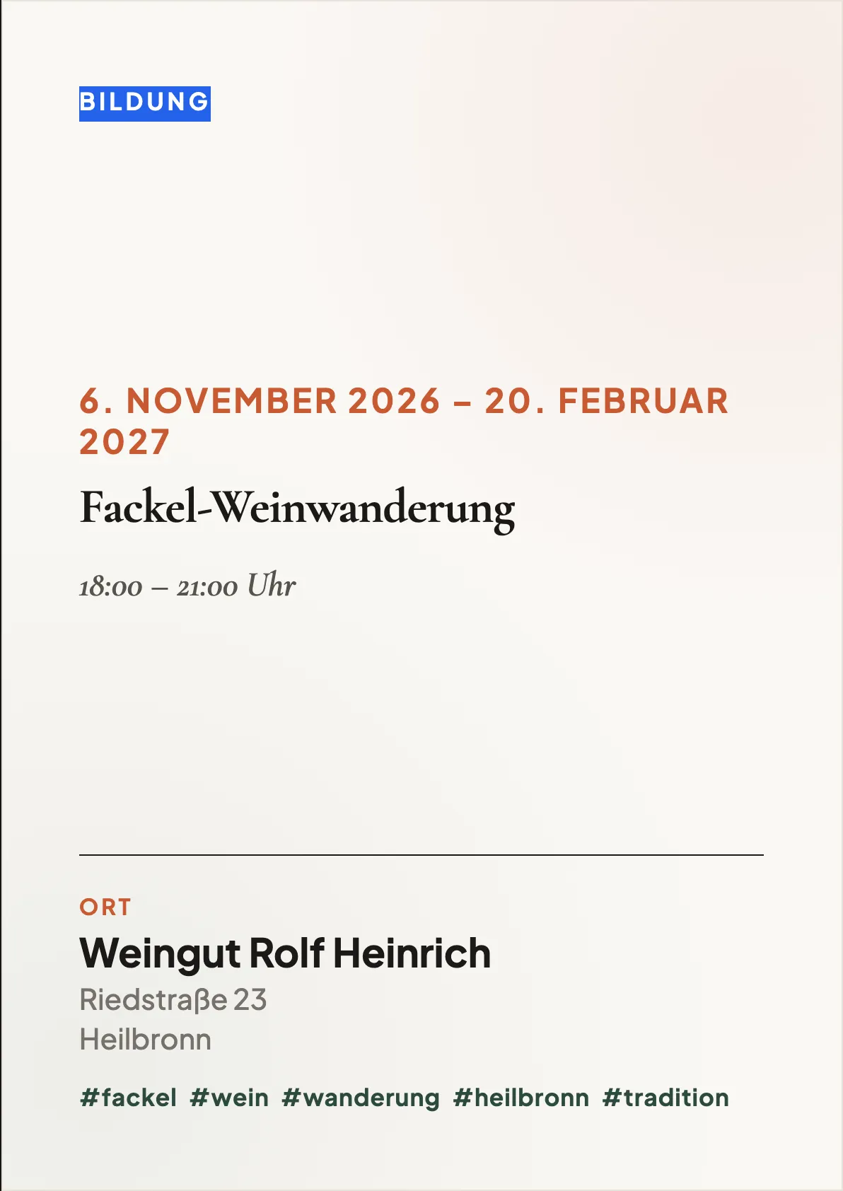 Veranstaltungsflyer