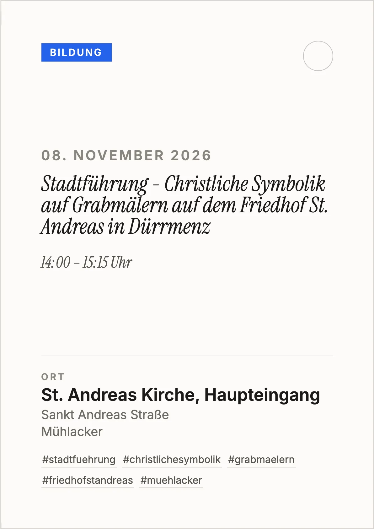 Veranstaltungsflyer