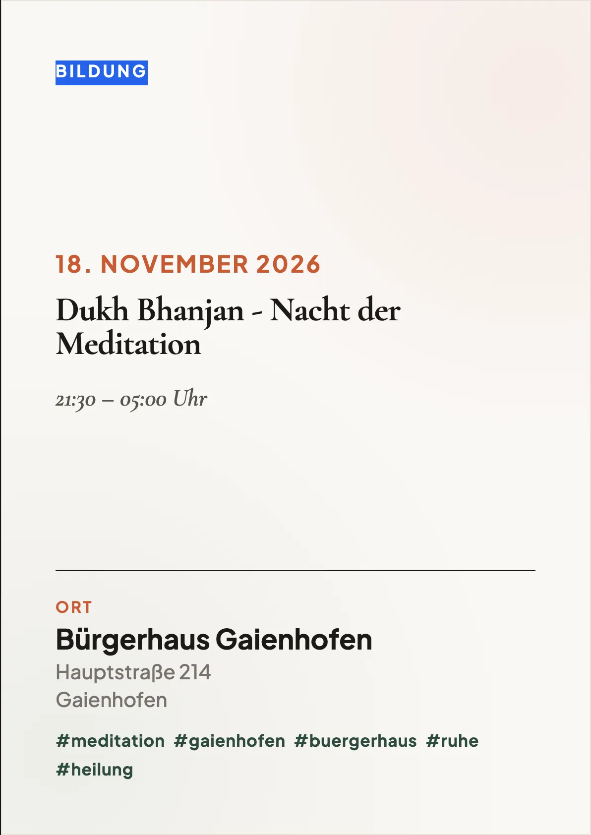 Veranstaltungsflyer