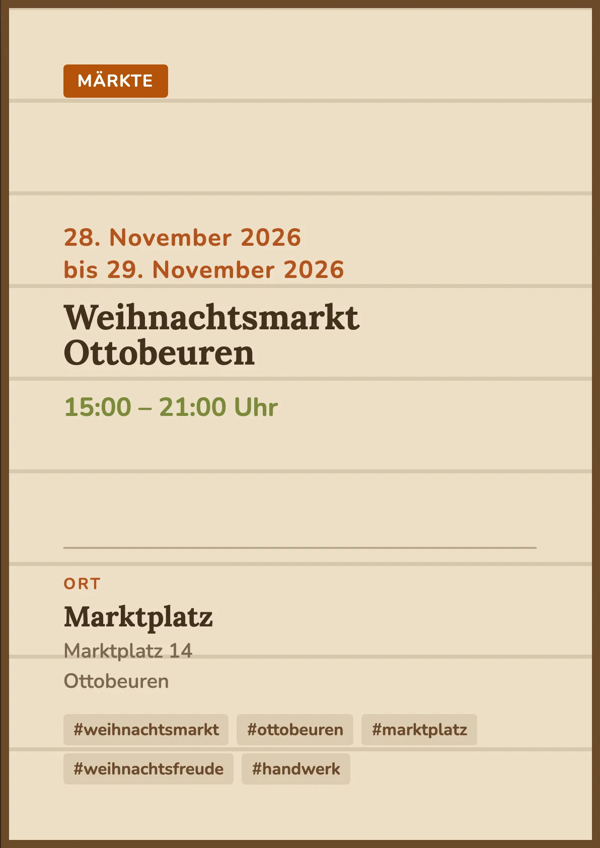 Veranstaltungsflyer
