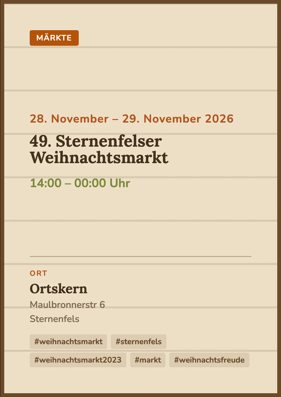 Veranstaltungsflyer