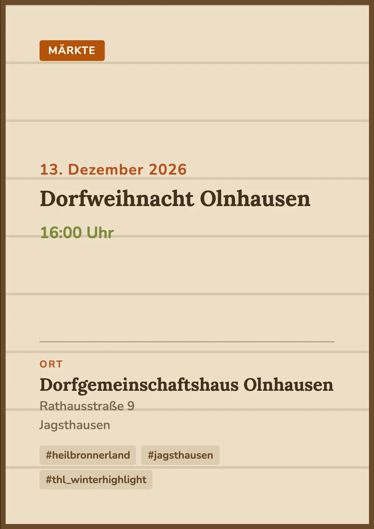 Veranstaltungsflyer