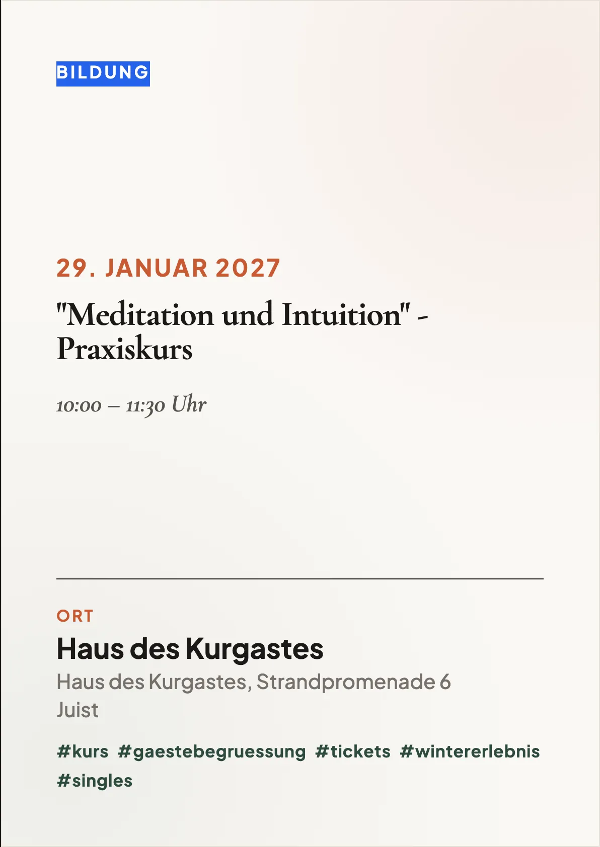 Veranstaltungsflyer