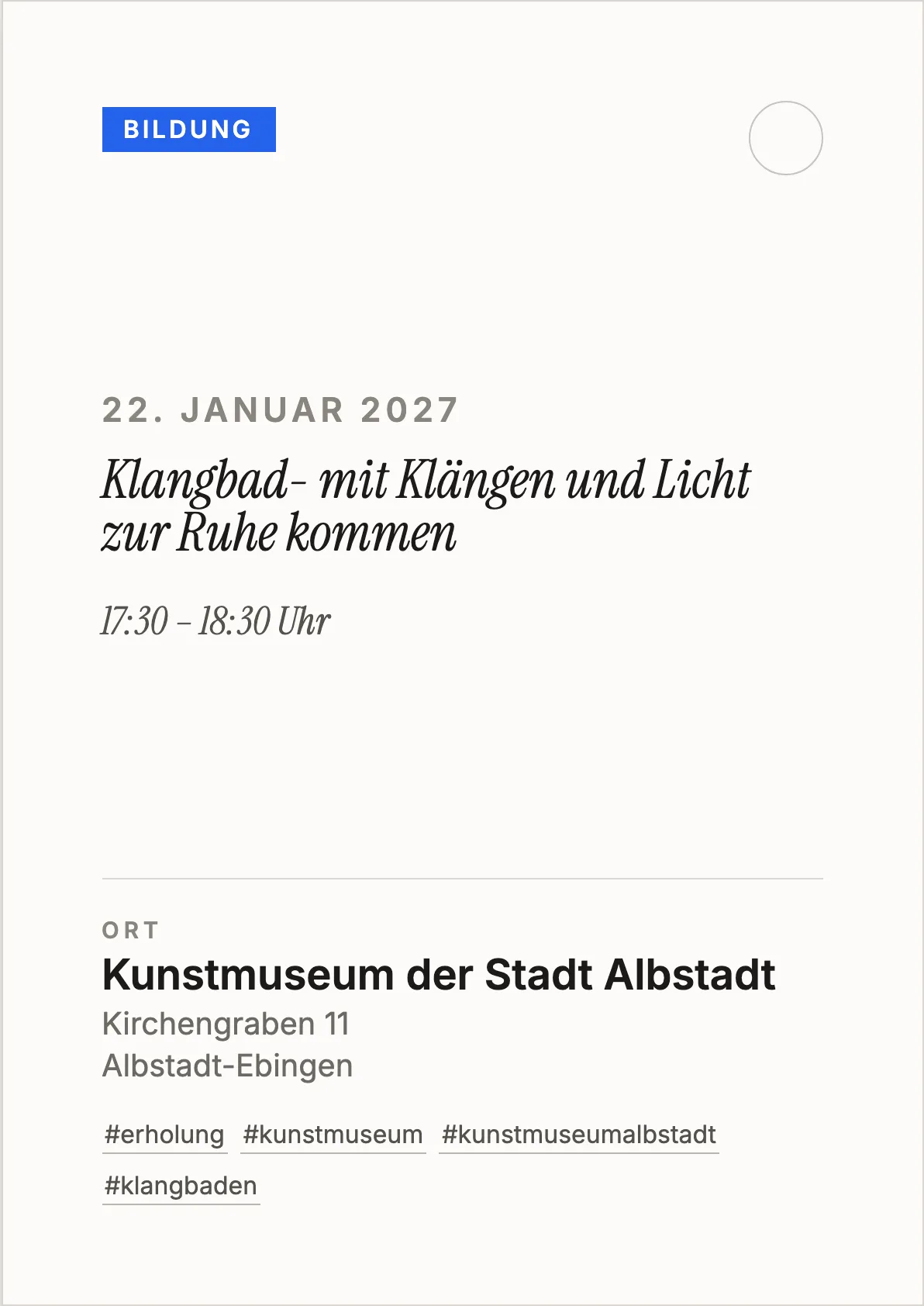 Veranstaltungsflyer