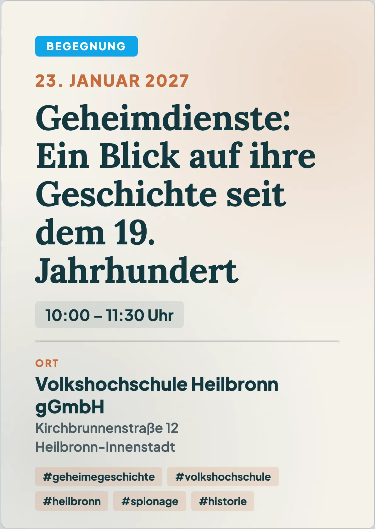 Veranstaltungsflyer