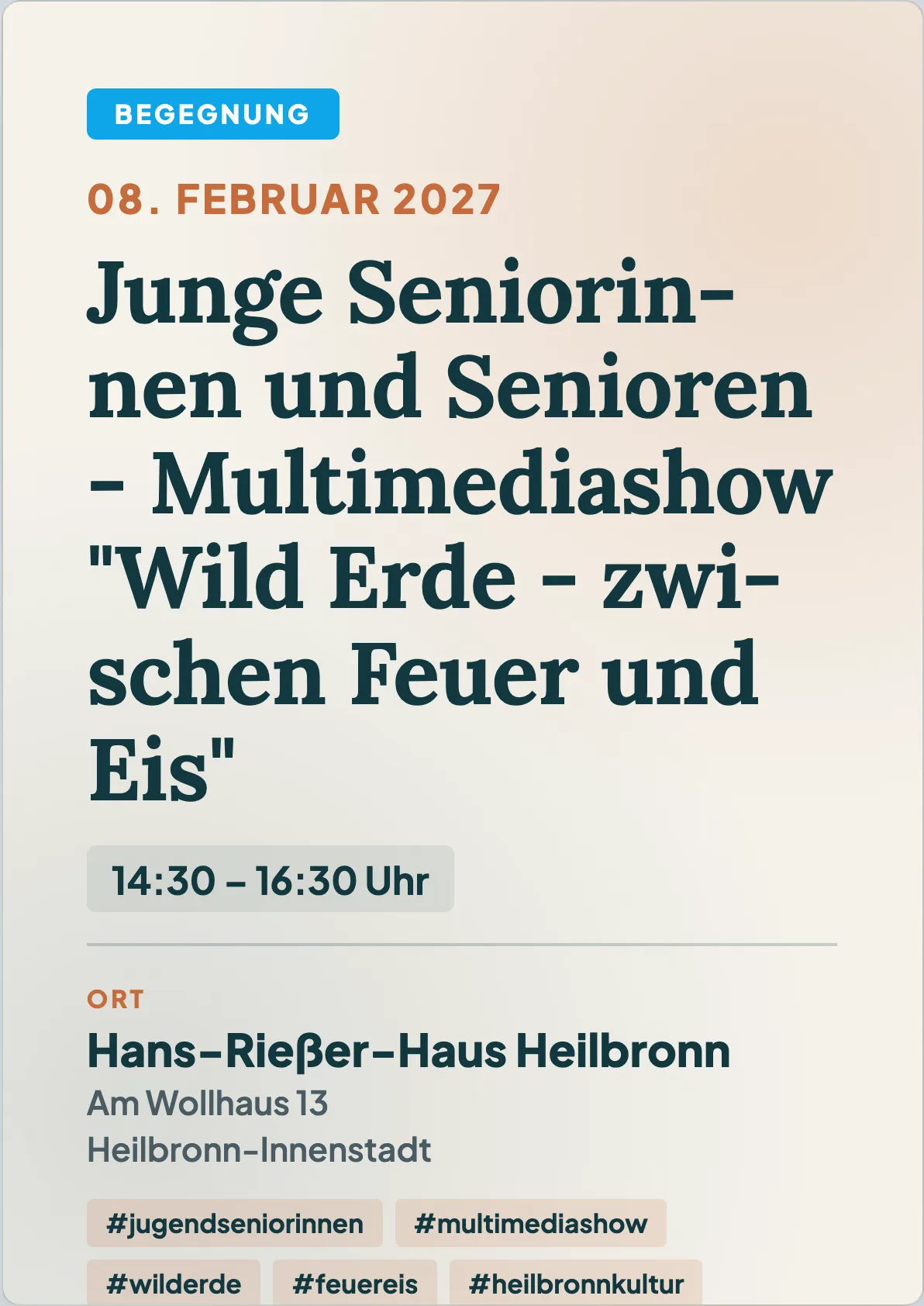 Veranstaltungsflyer