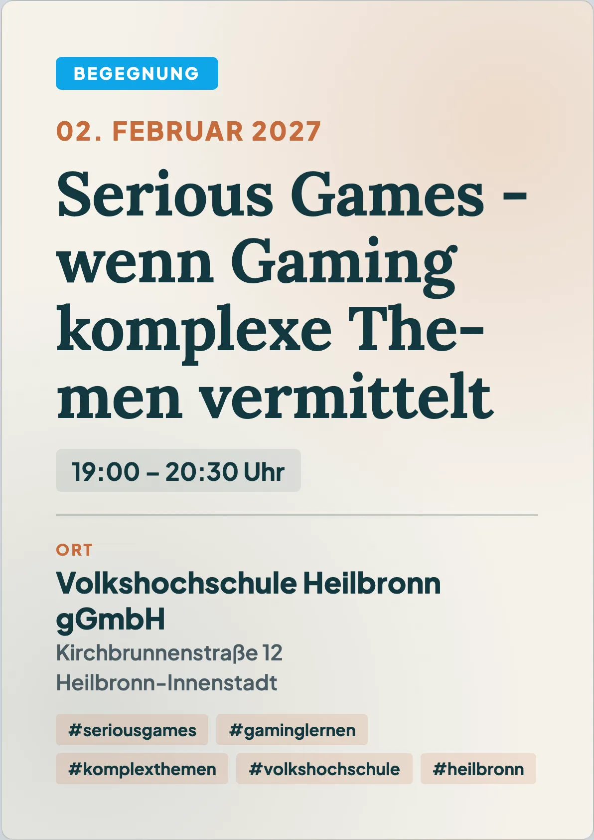 Veranstaltungsflyer