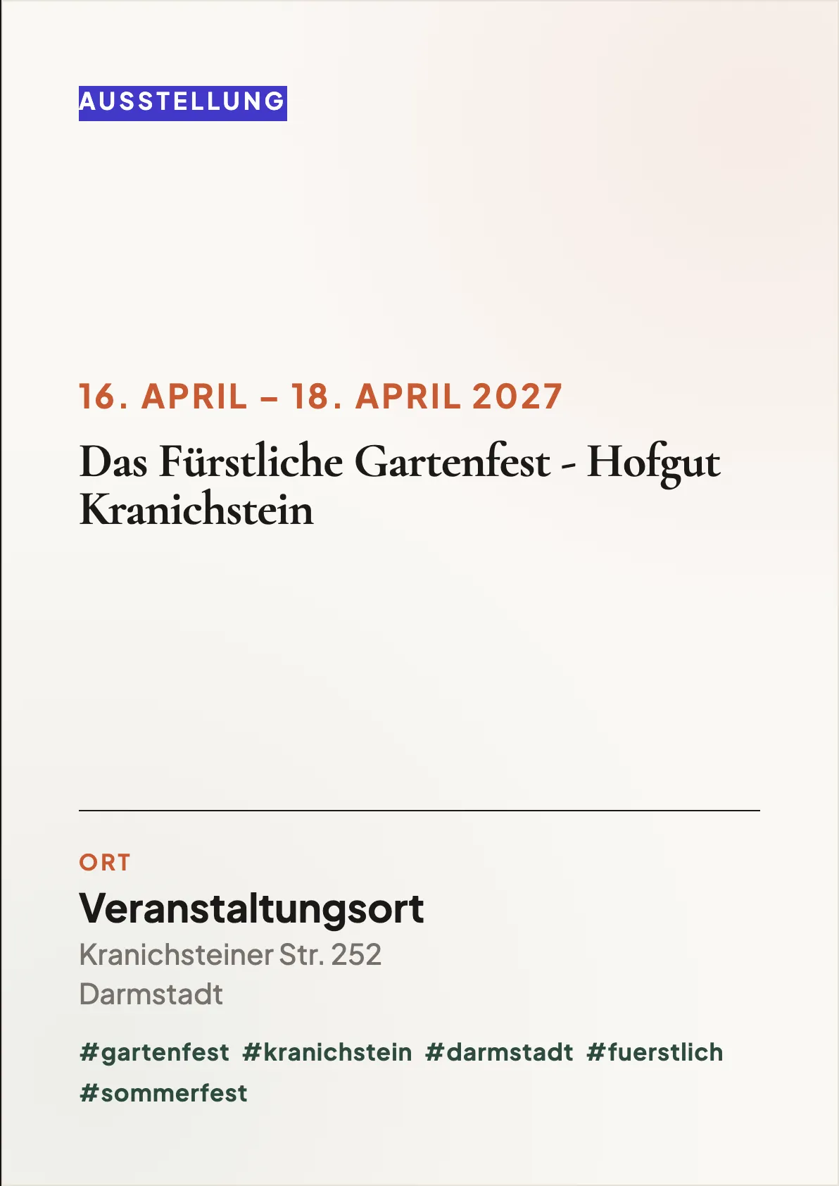 Veranstaltungsflyer