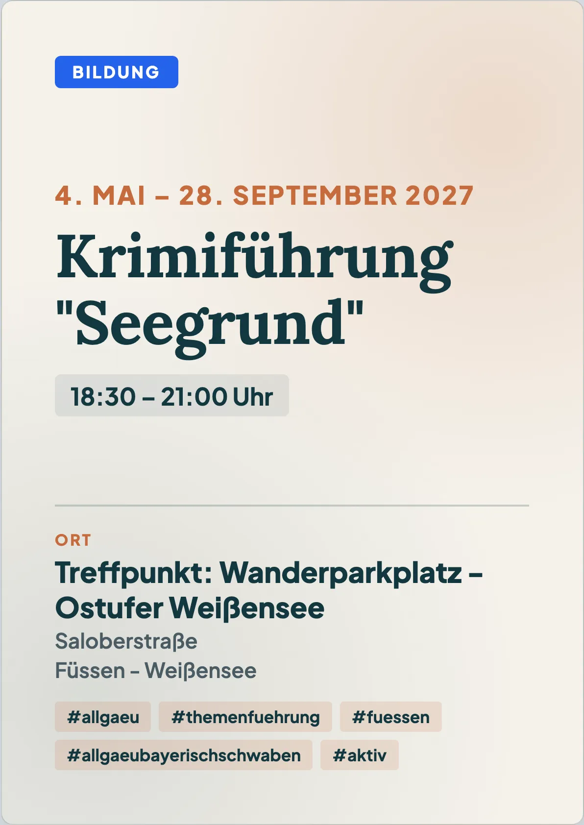 Veranstaltungsflyer