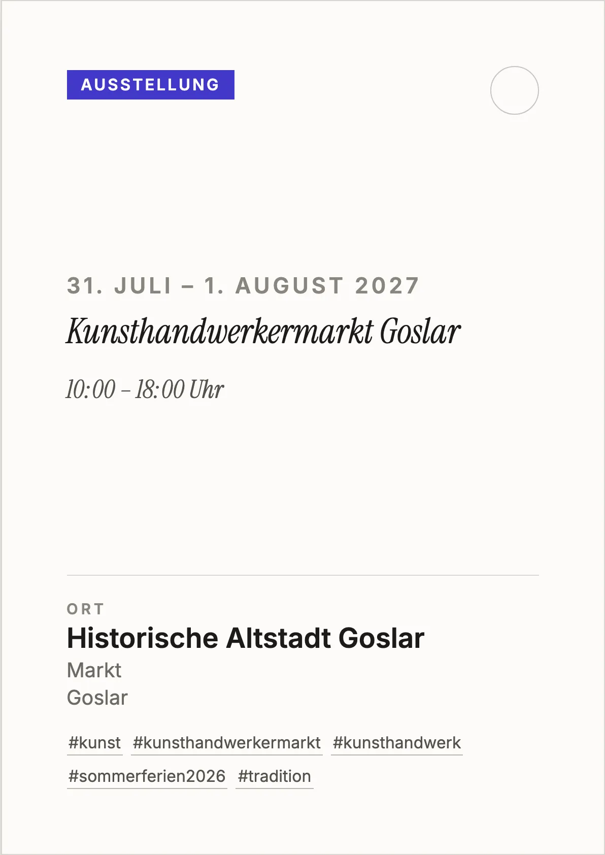 Veranstaltungsflyer