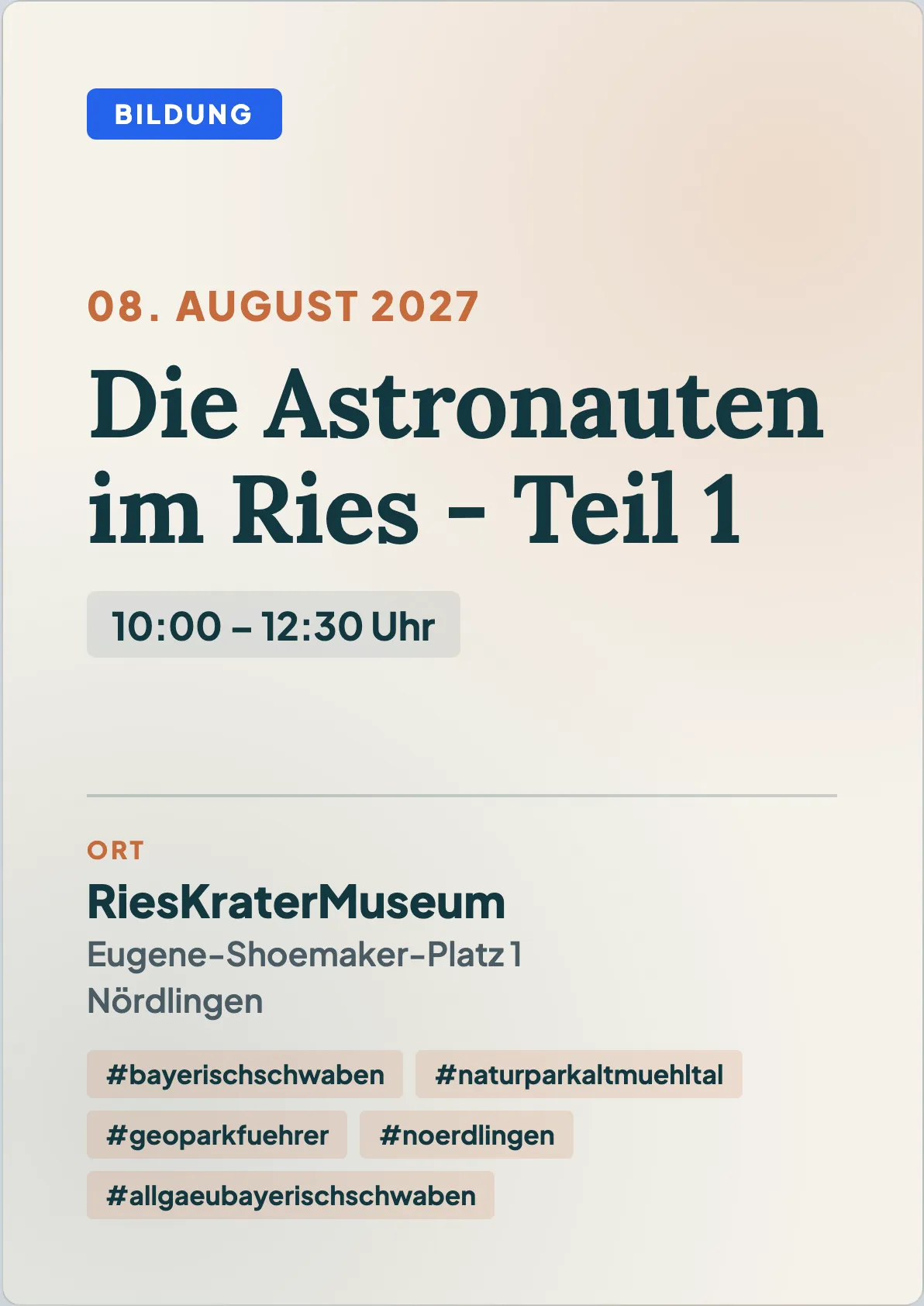 Veranstaltungsflyer
