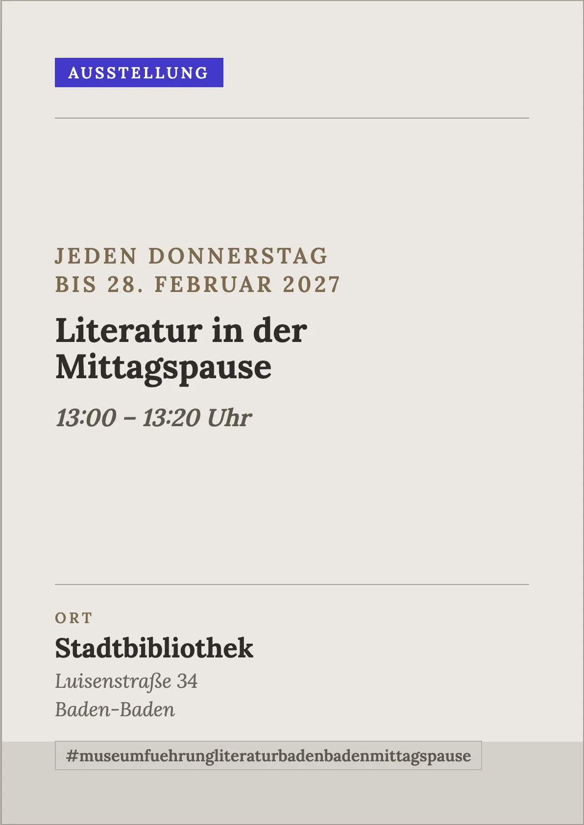 Veranstaltungsflyer