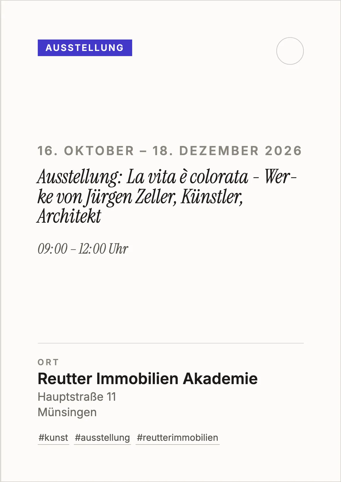 Veranstaltungsflyer