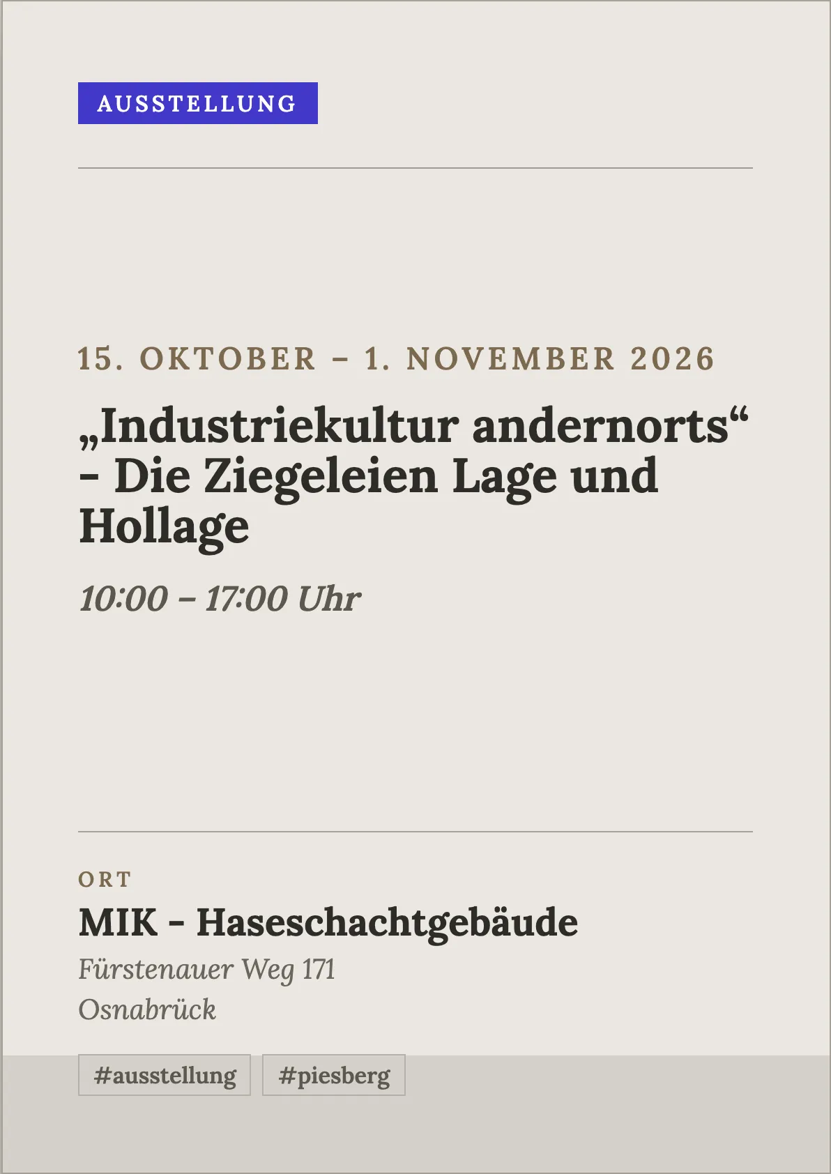 Veranstaltungsflyer
