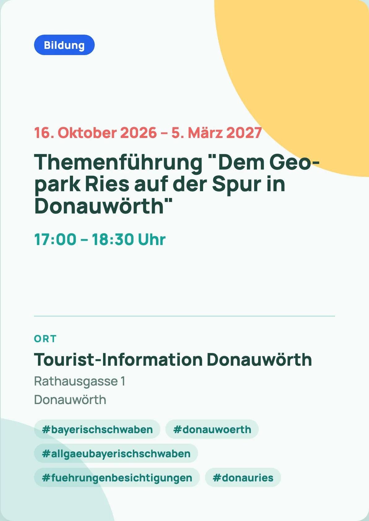 Veranstaltungsflyer