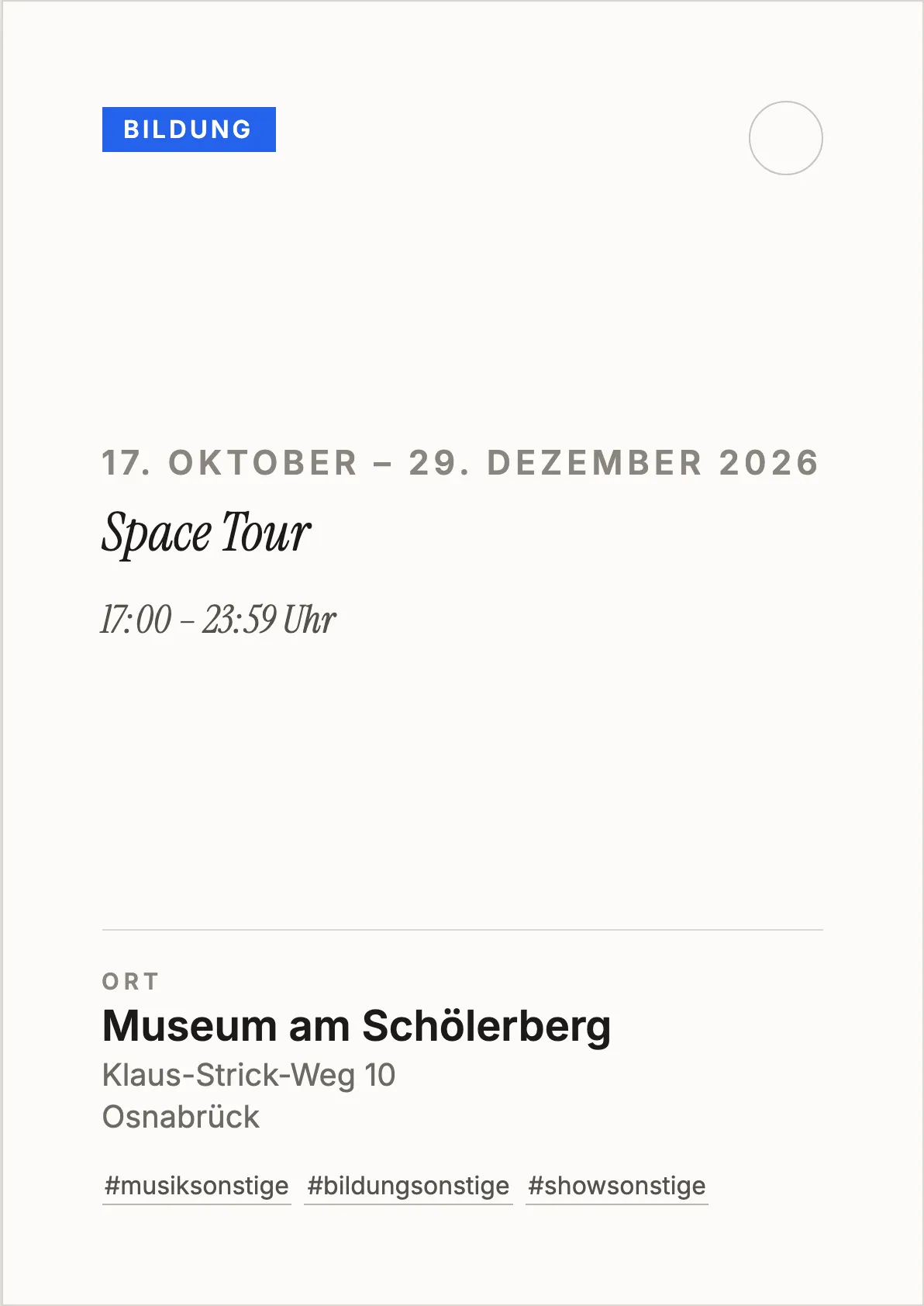 Veranstaltungsflyer