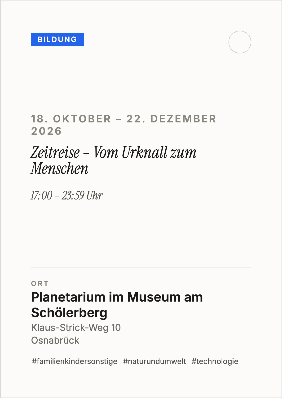 Veranstaltungsflyer