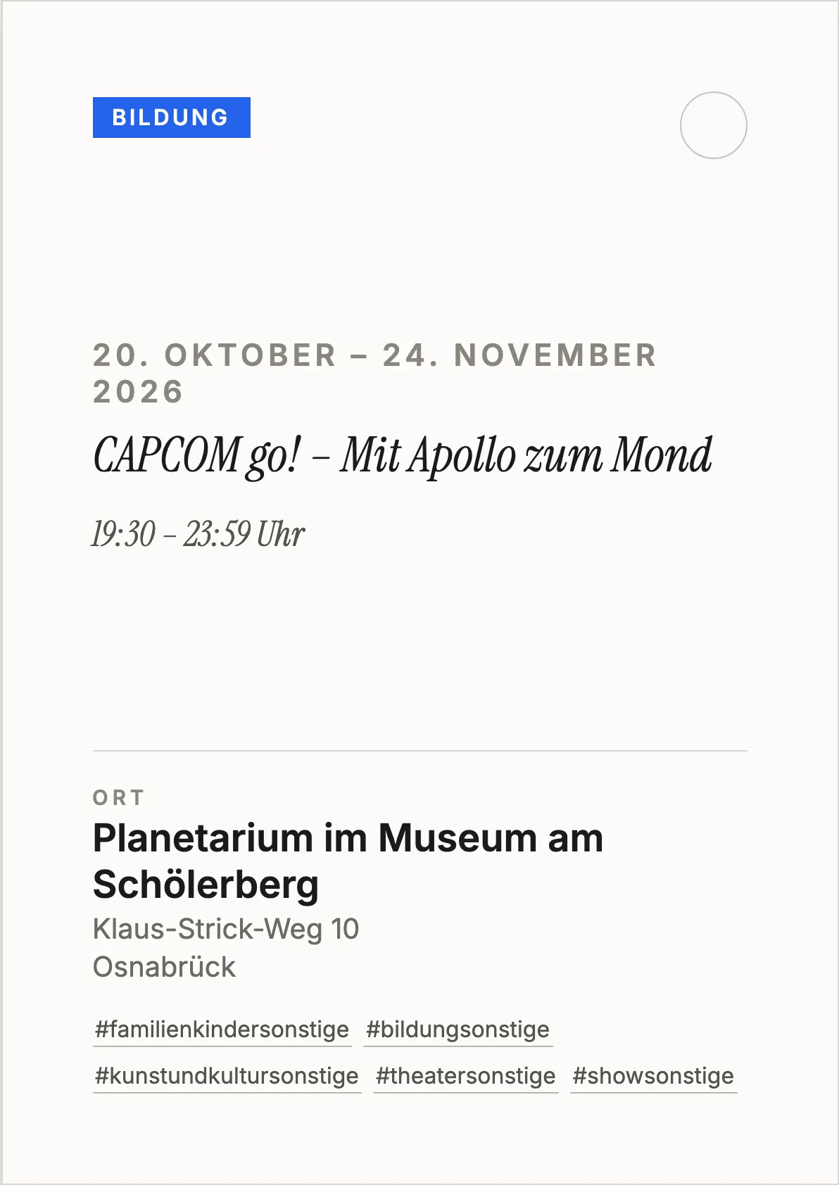Veranstaltungsflyer