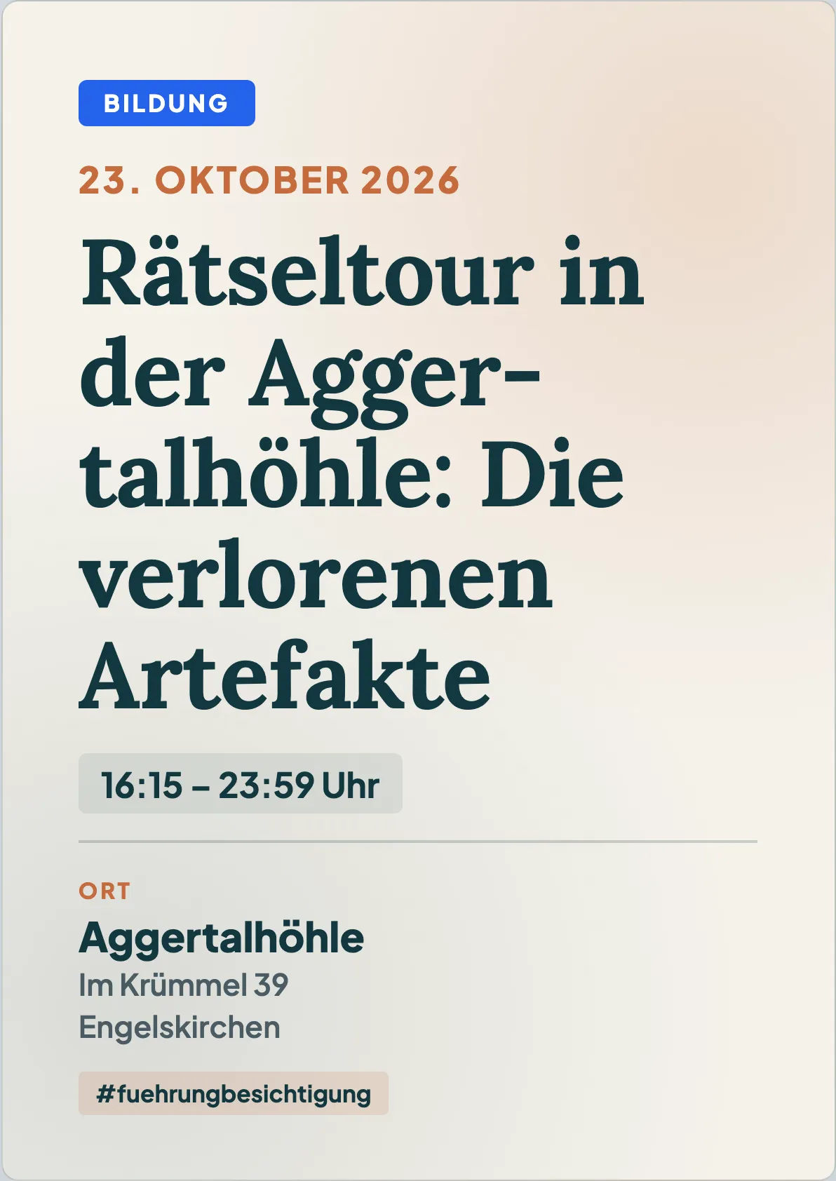 Veranstaltungsflyer