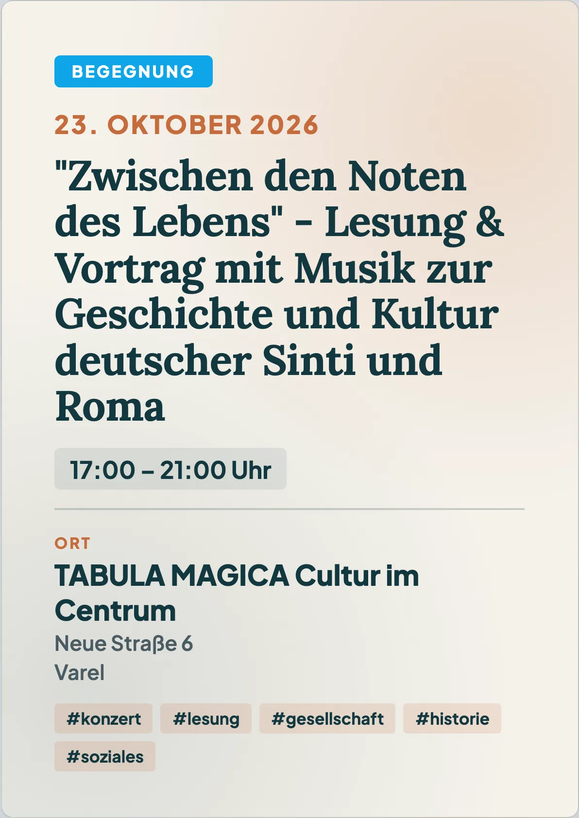 Veranstaltungsflyer