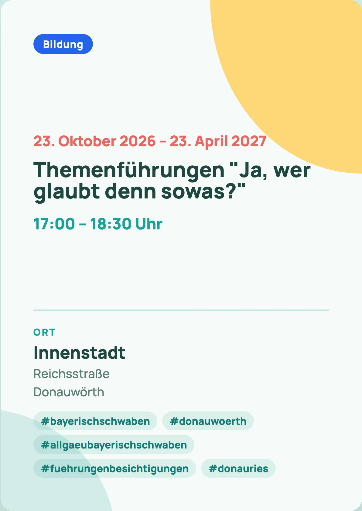 Veranstaltungsflyer