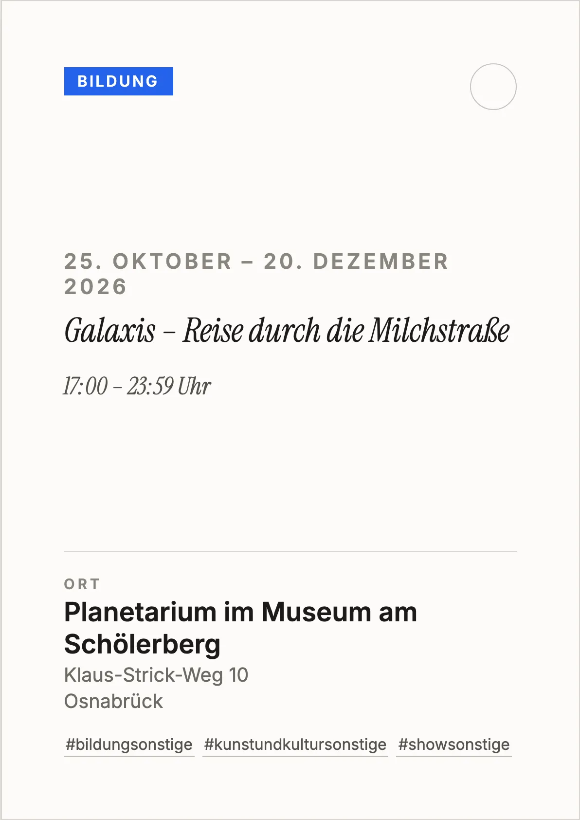 Veranstaltungsflyer