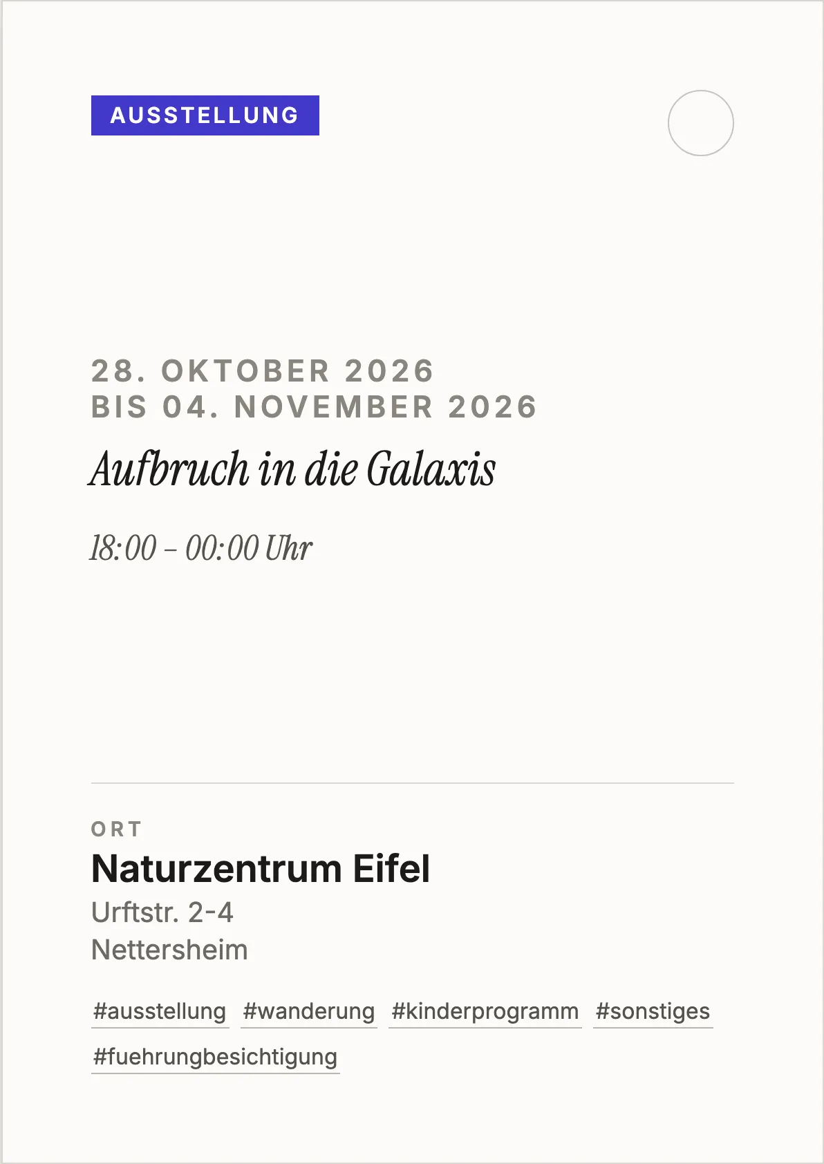Veranstaltungsflyer