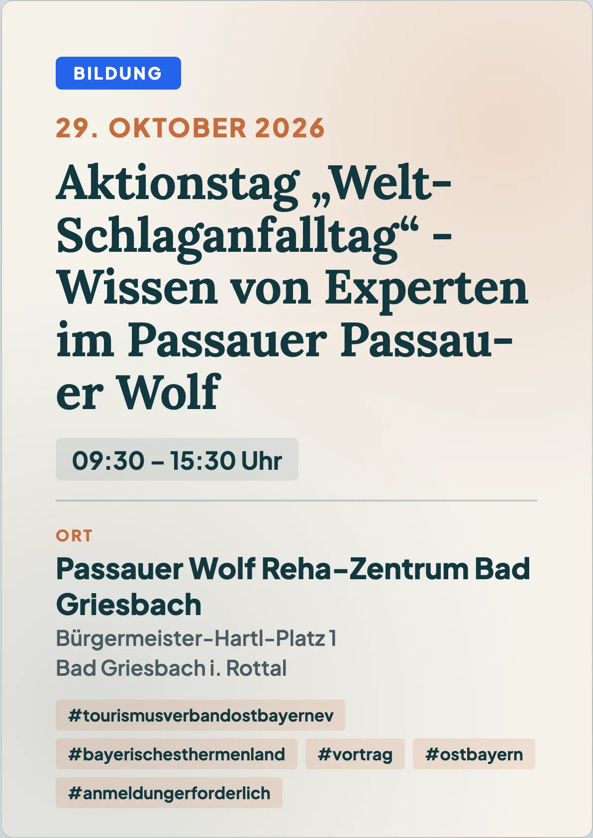 Veranstaltungsflyer