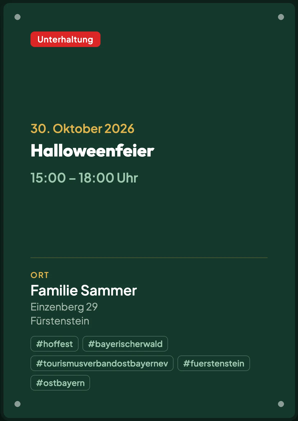Veranstaltungsflyer