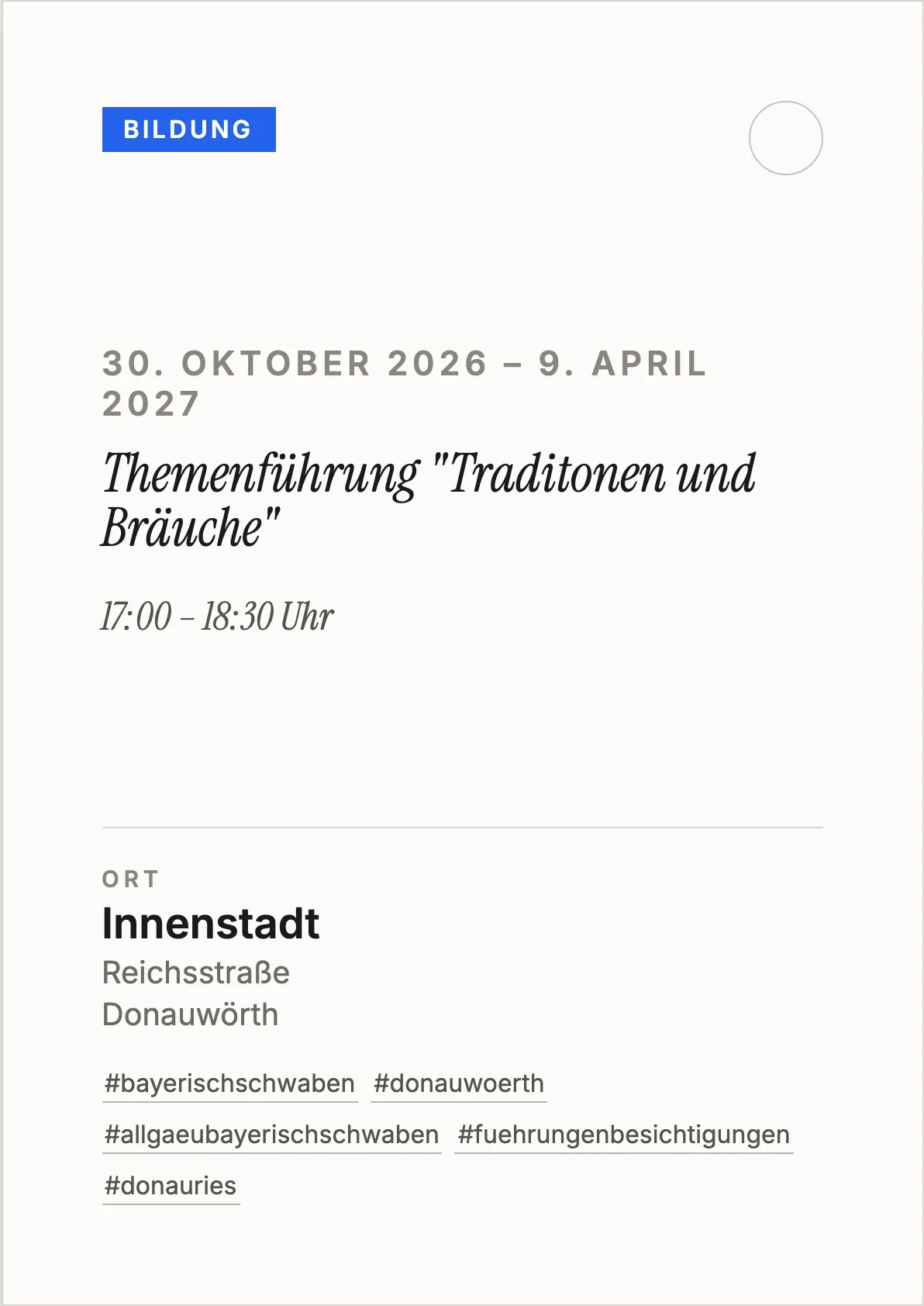 Veranstaltungsflyer