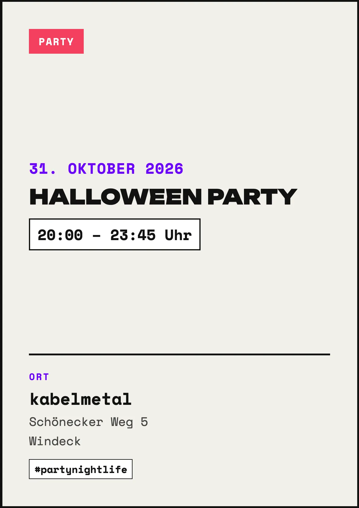 Veranstaltungsflyer