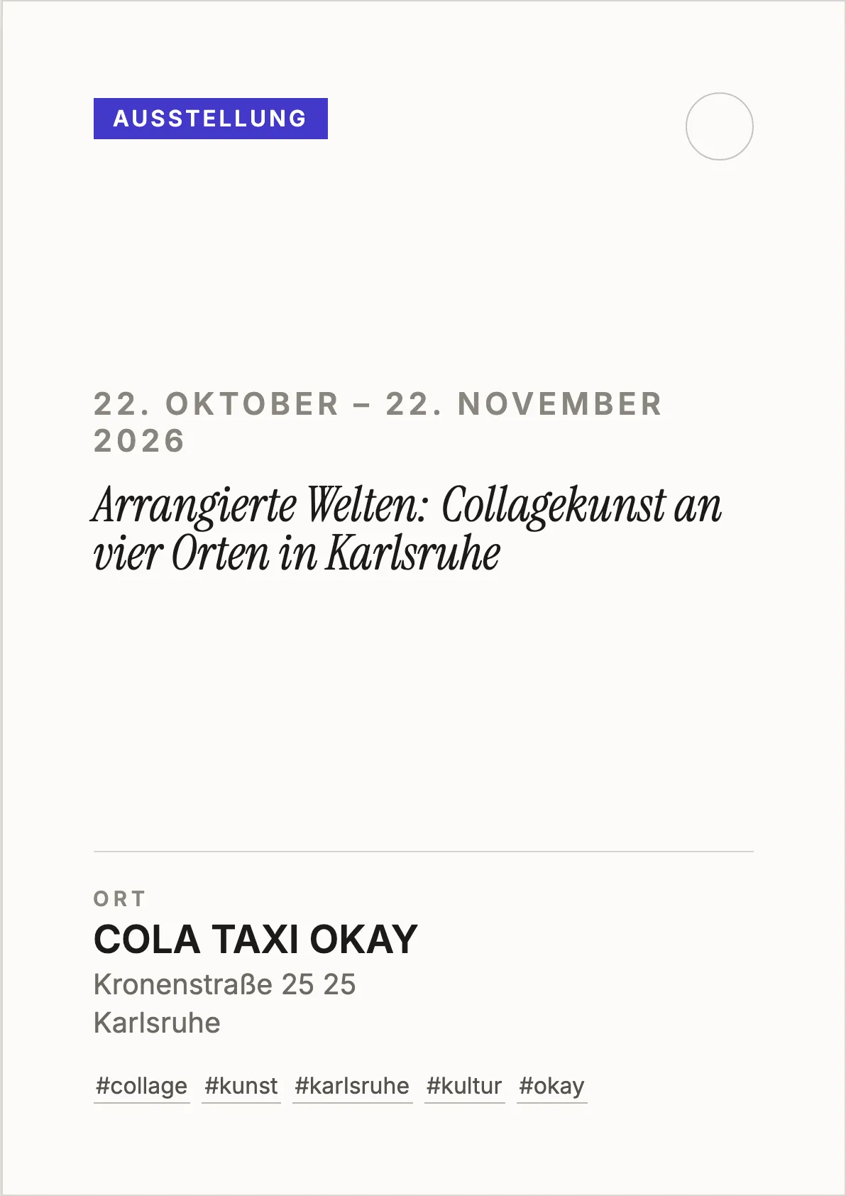 Veranstaltungsflyer