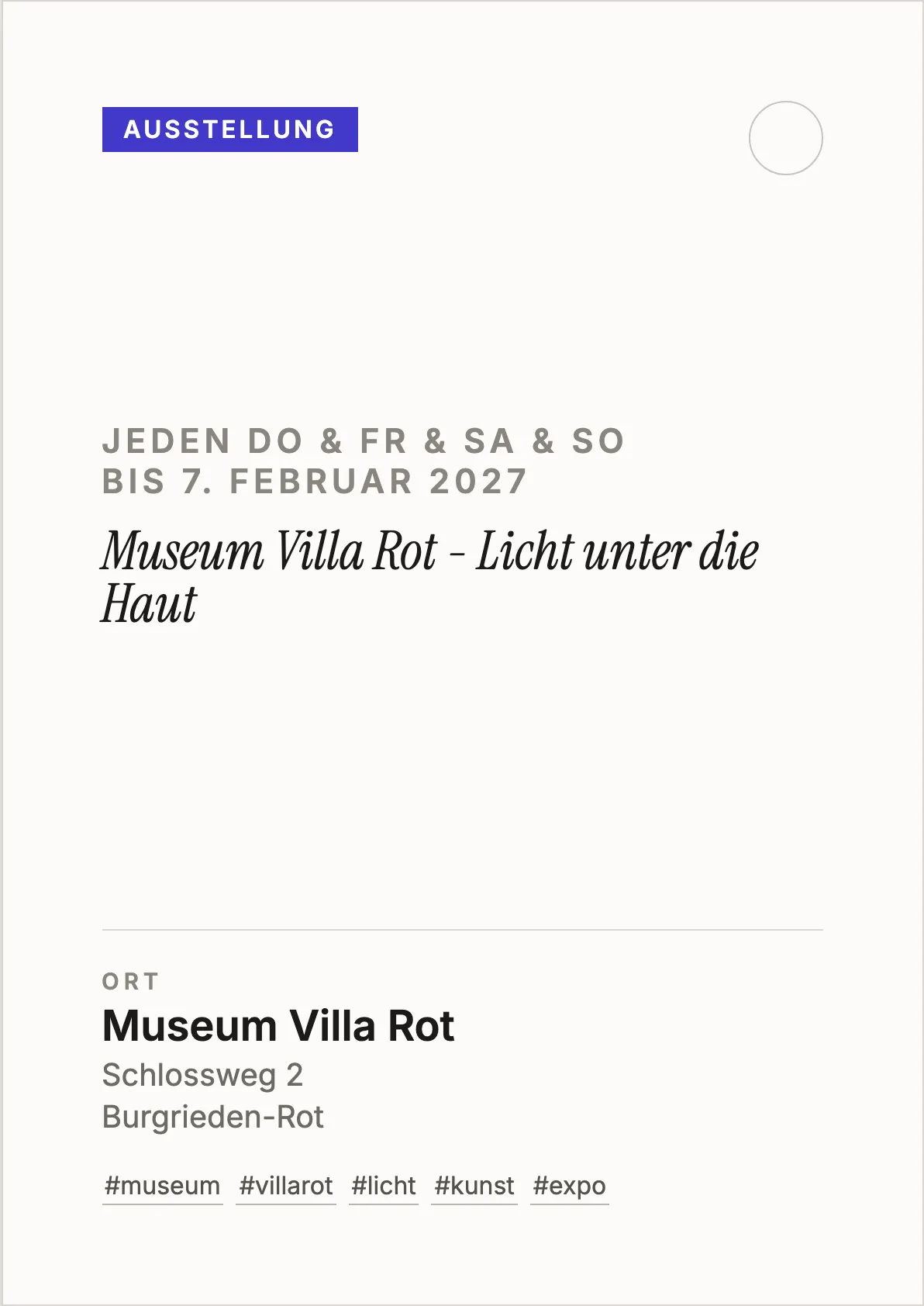 Veranstaltungsflyer