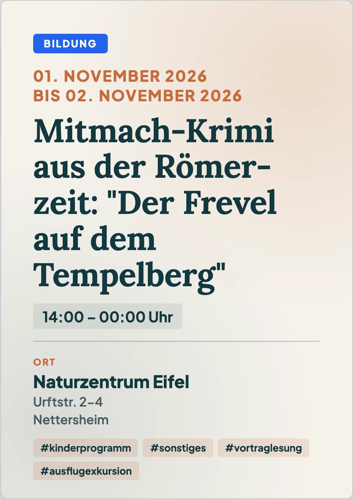 Veranstaltungsflyer