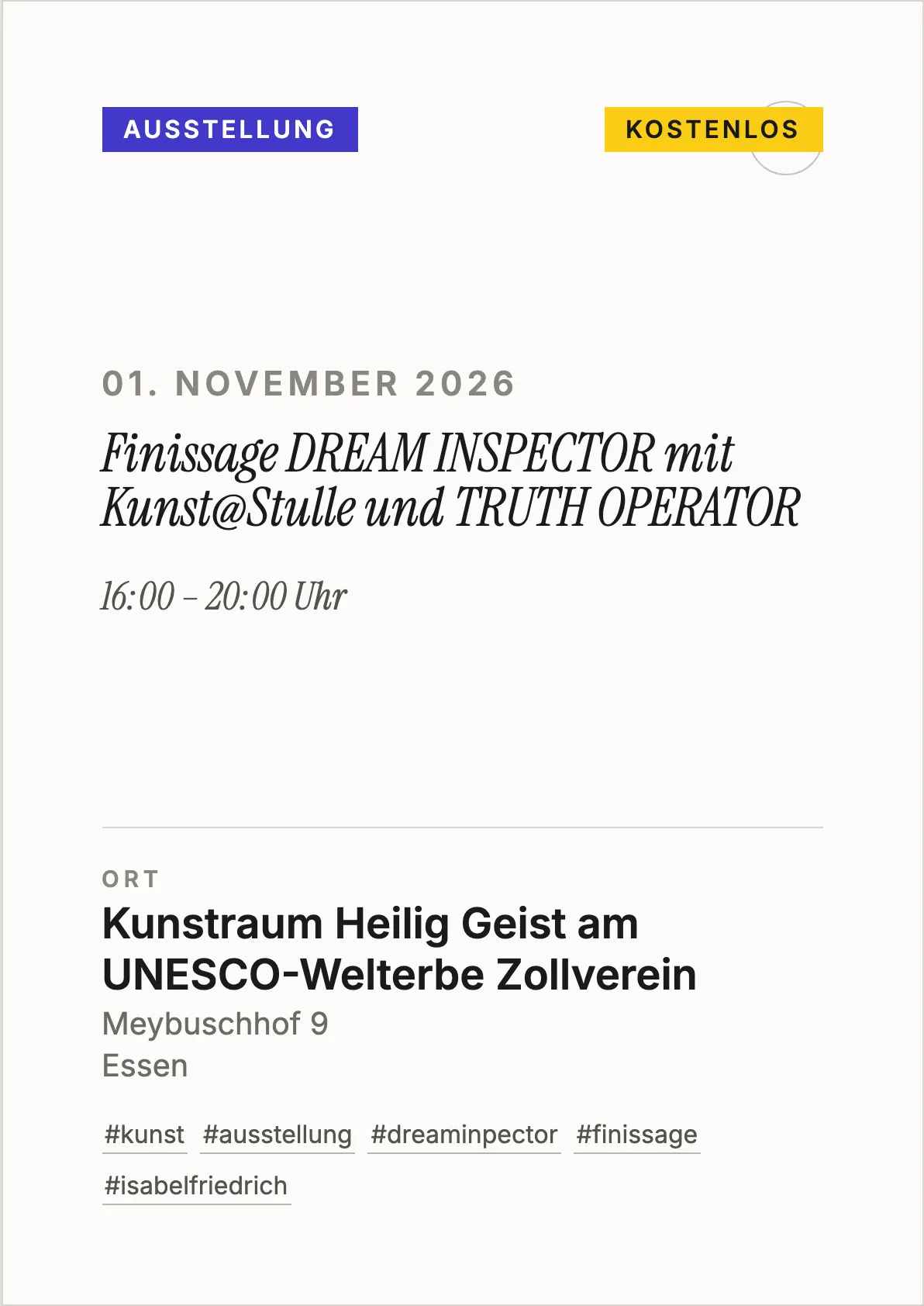Veranstaltungsflyer