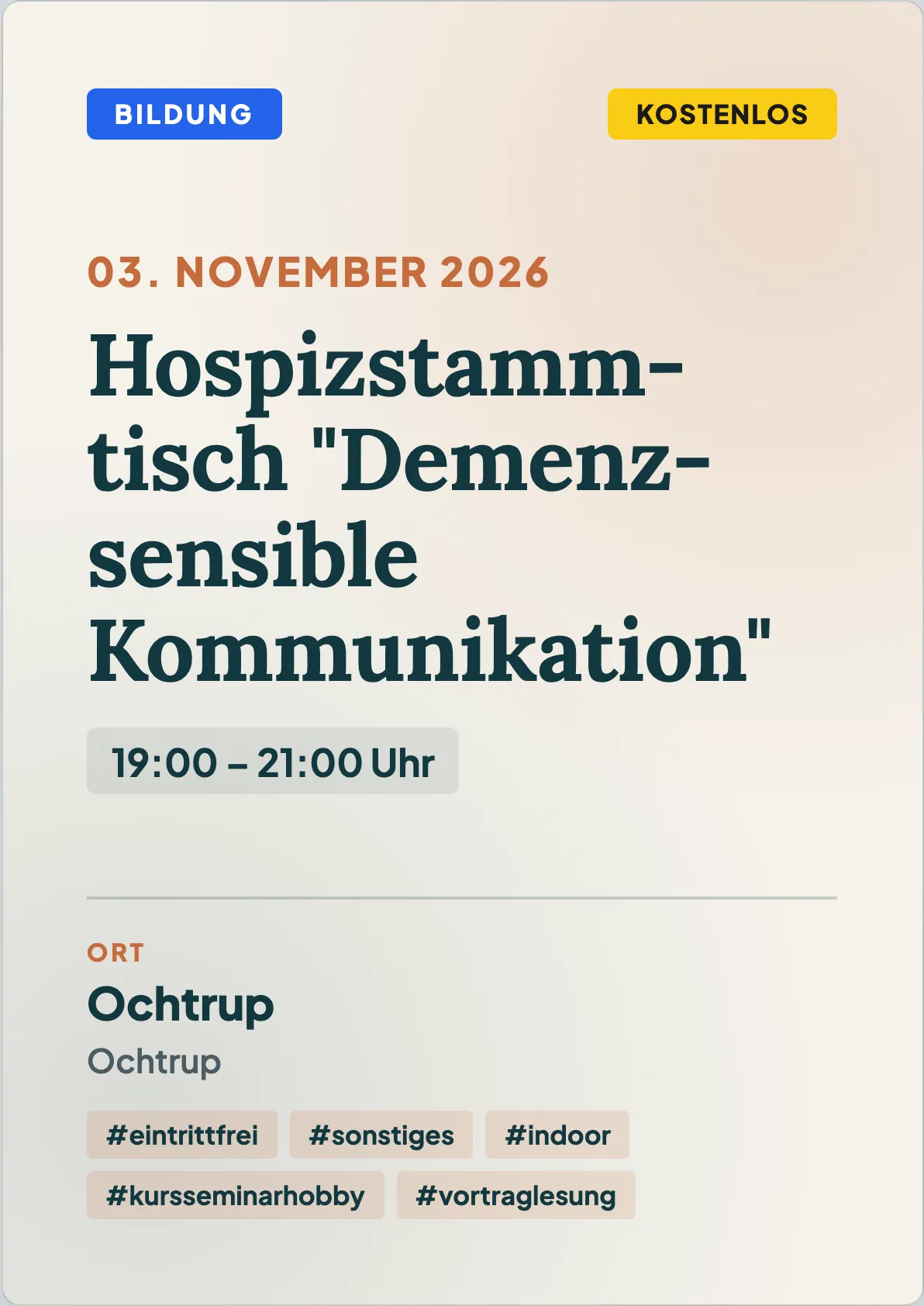 Veranstaltungsflyer