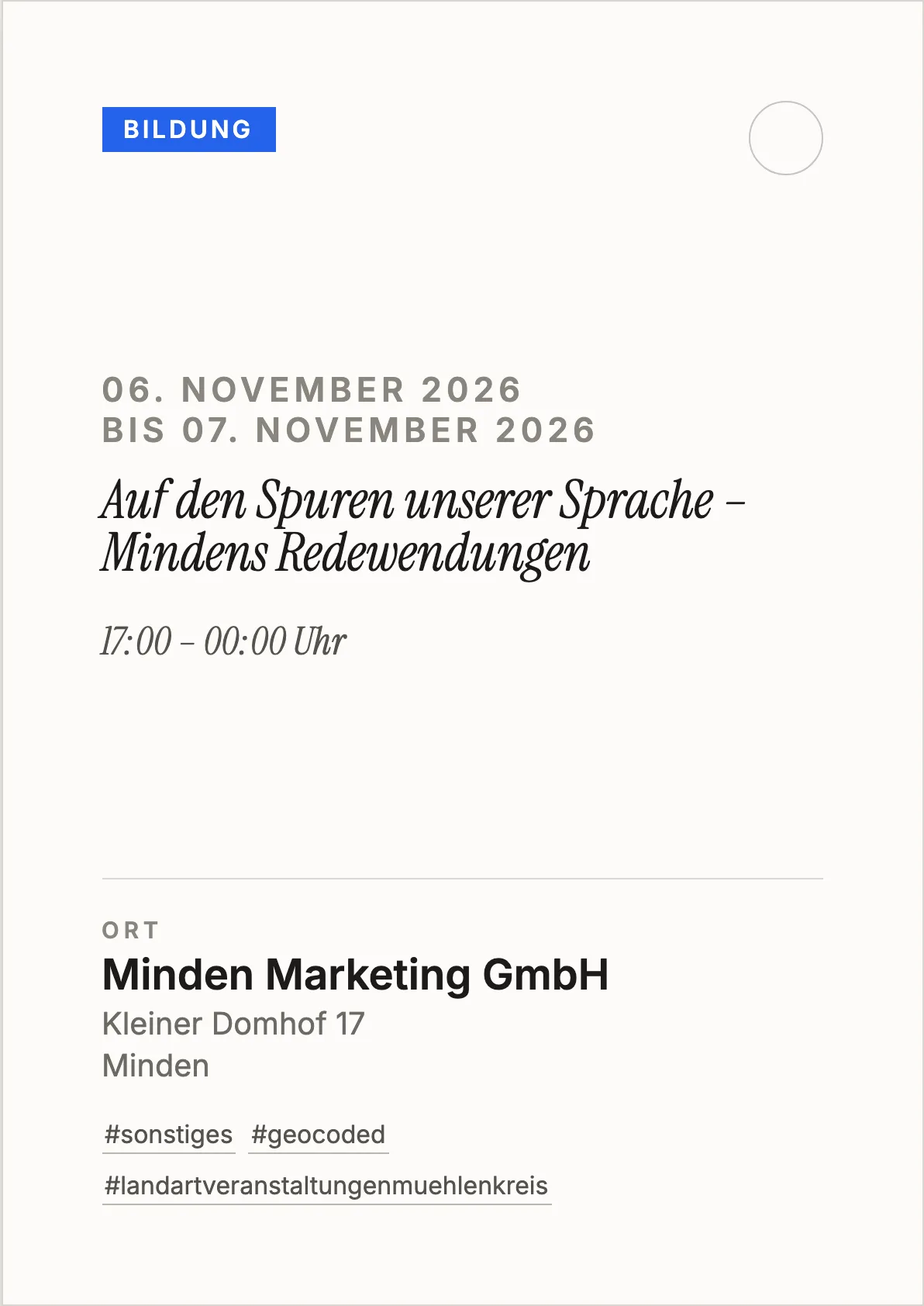 Veranstaltungsflyer