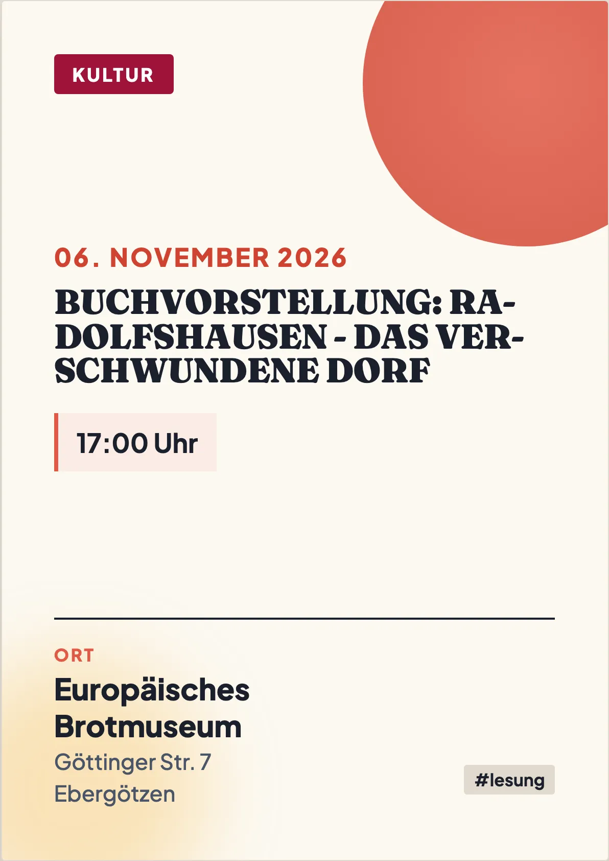 Veranstaltungsflyer
