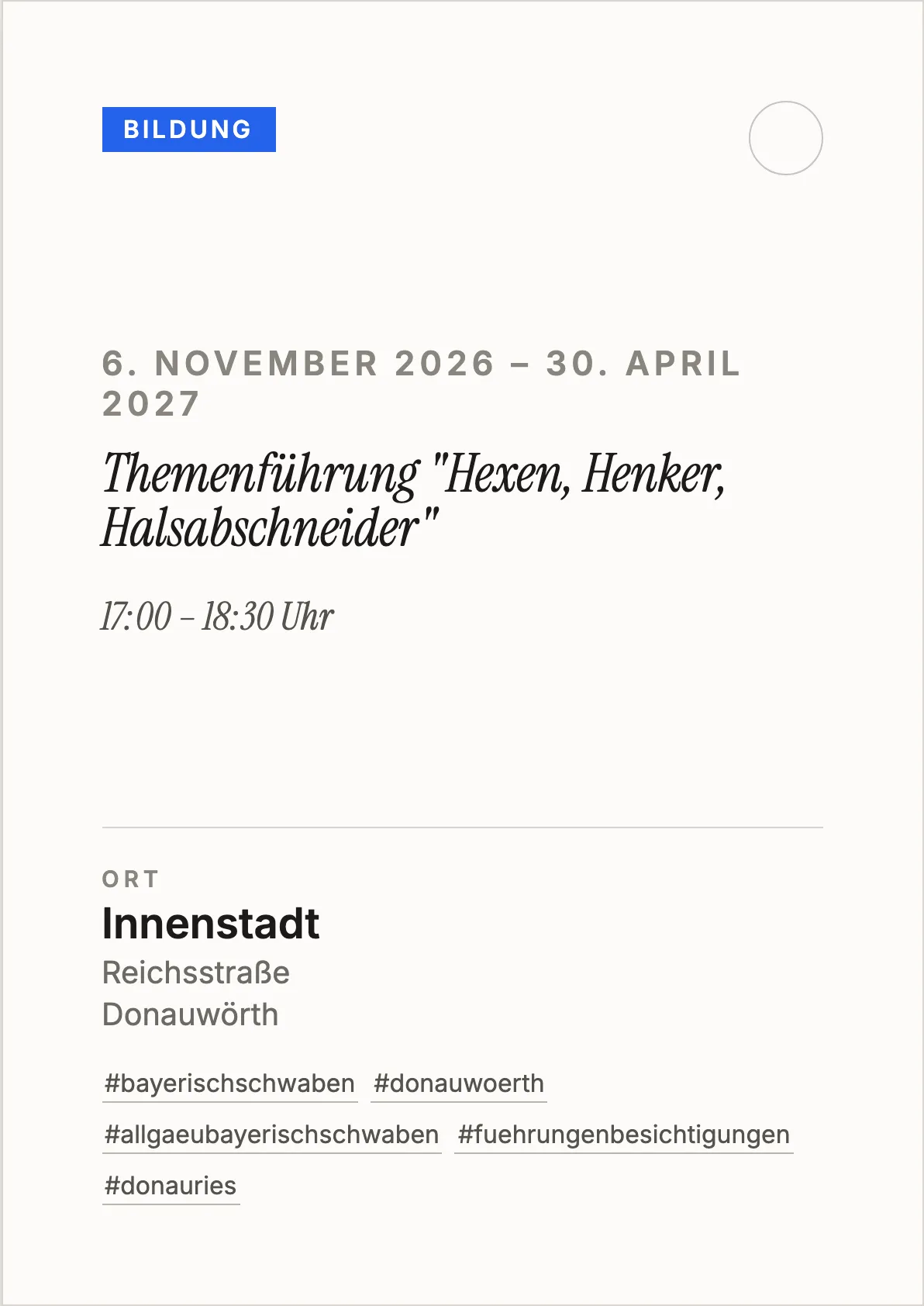 Veranstaltungsflyer