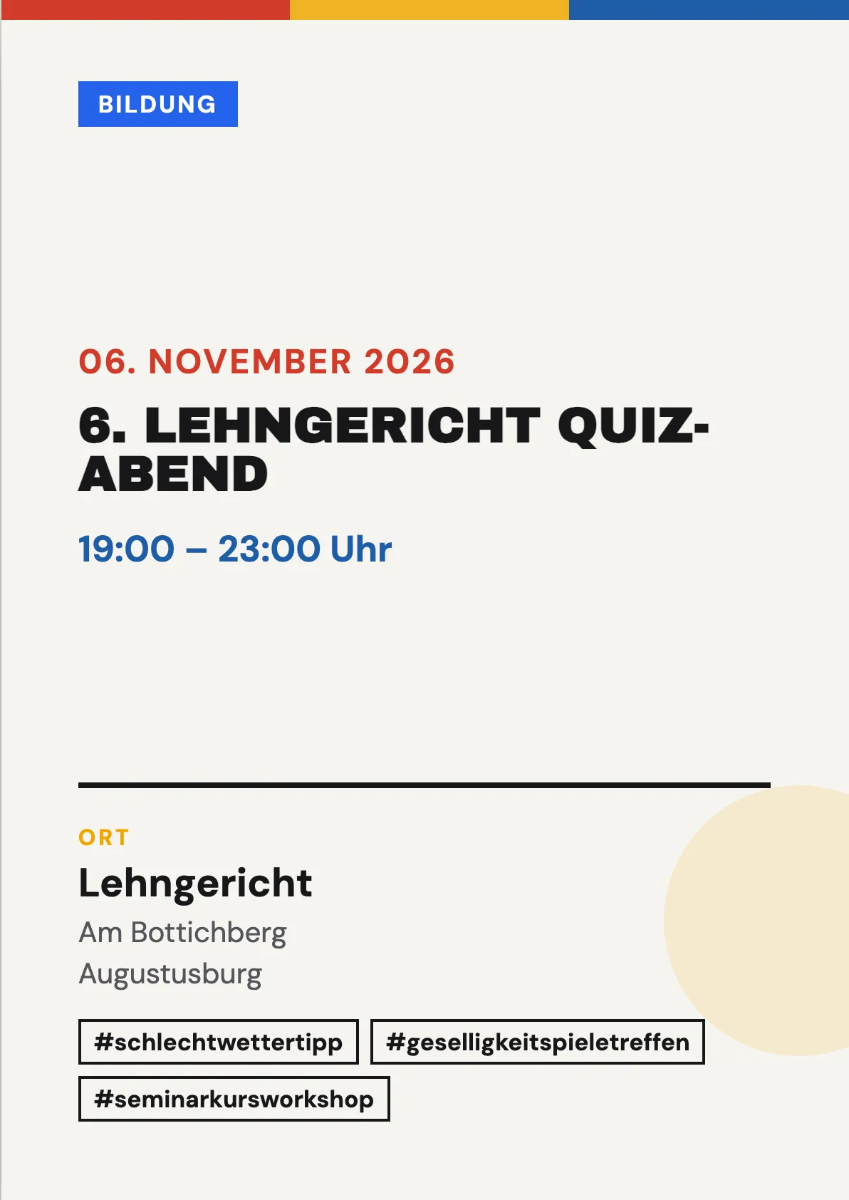 Veranstaltungsflyer