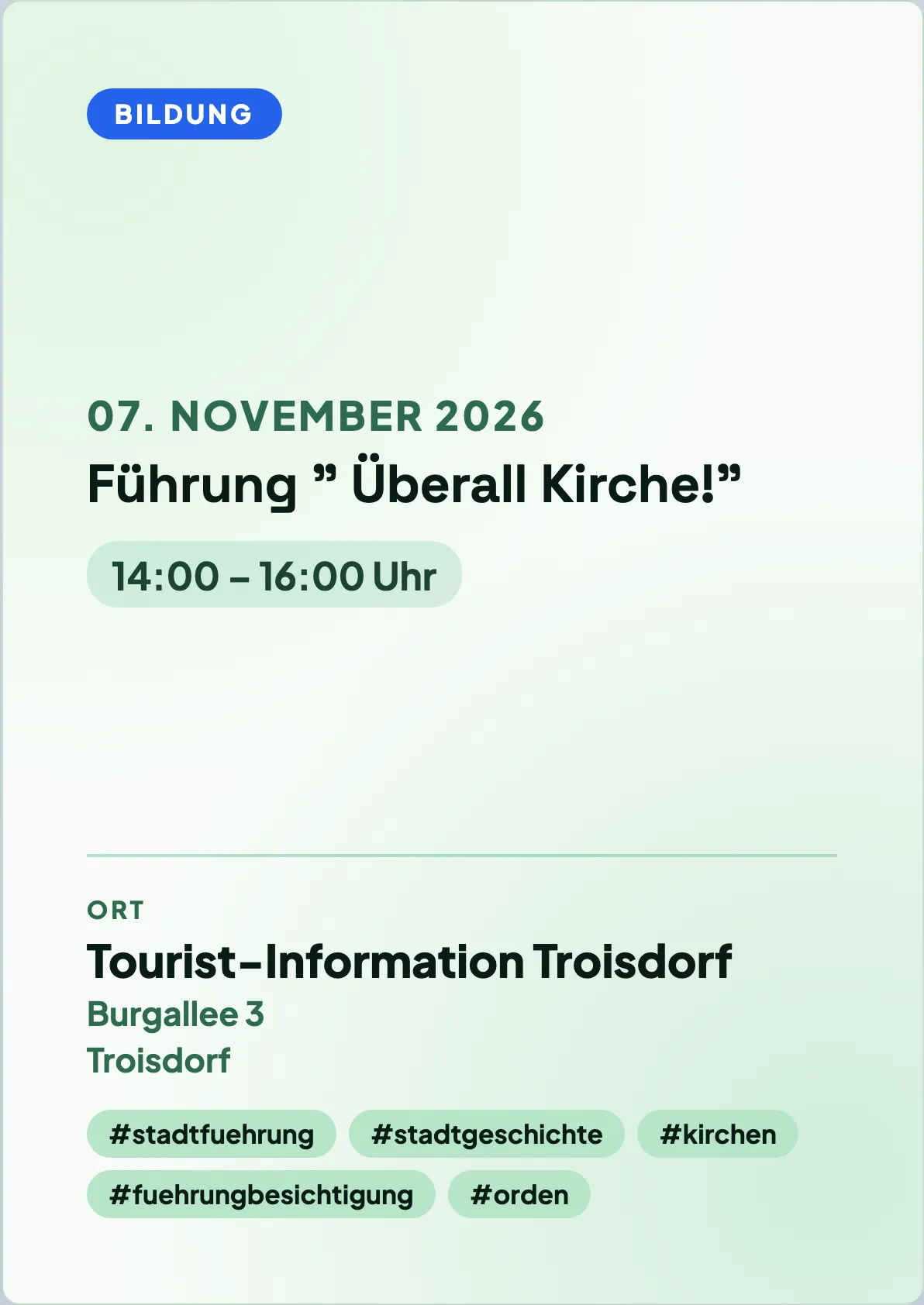 Veranstaltungsflyer