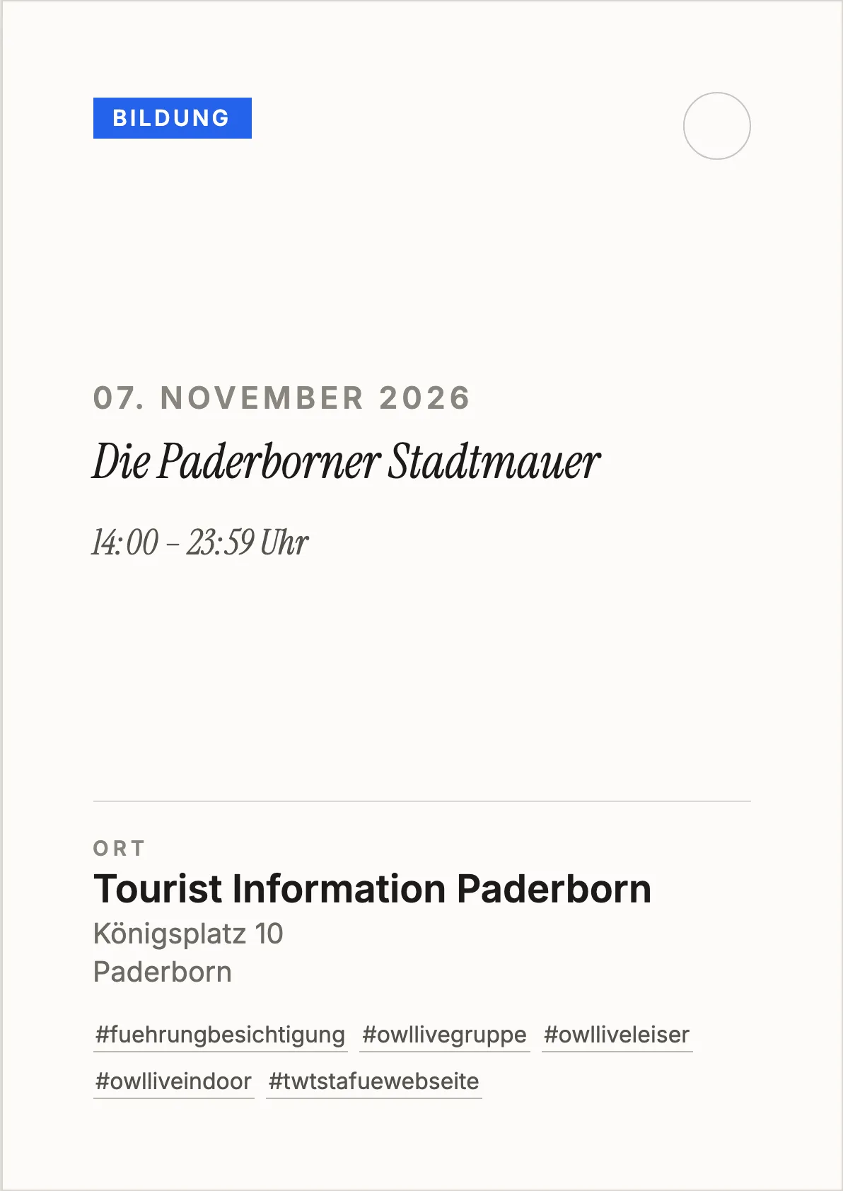 Veranstaltungsflyer